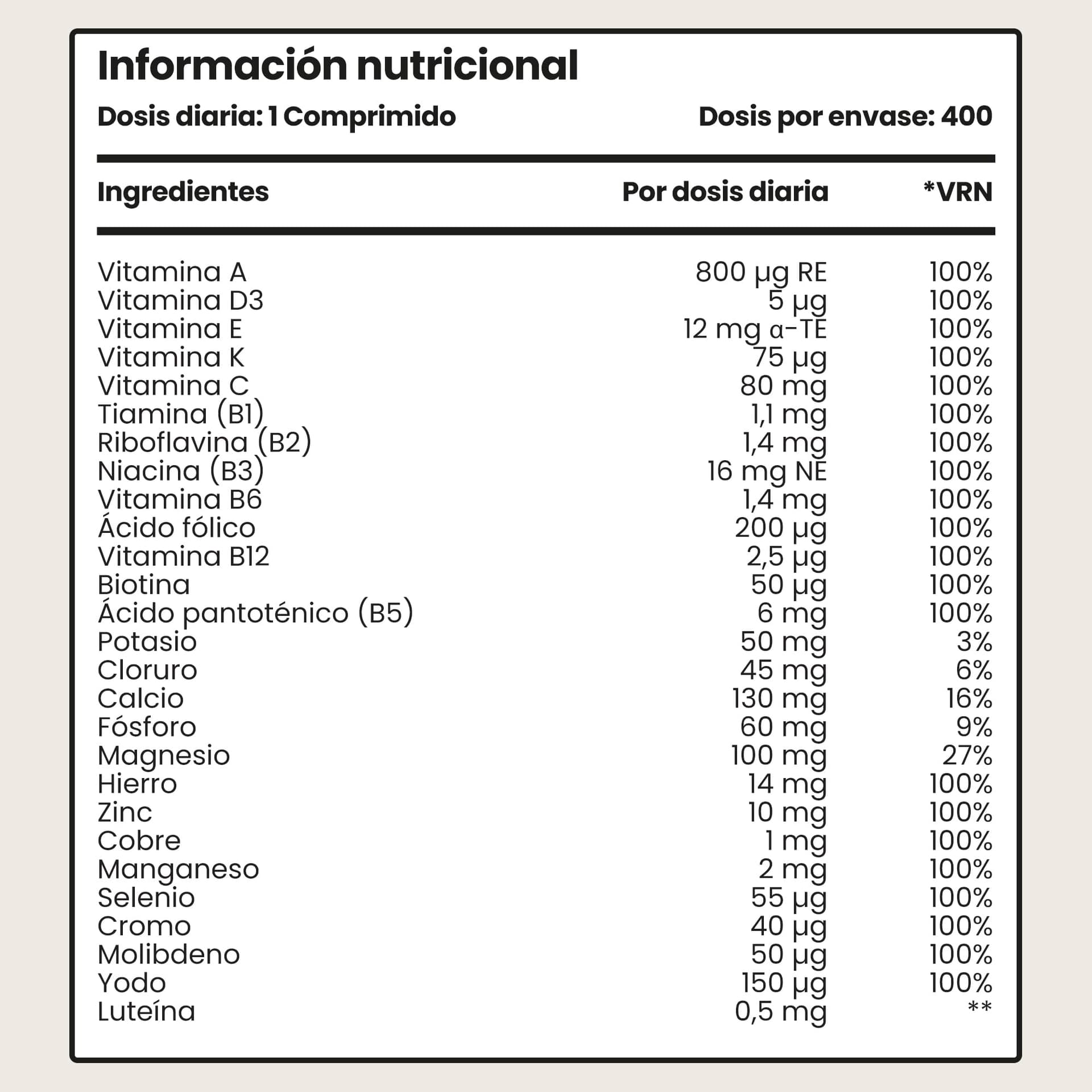 VitaBright Multivitamin Tabletten Hochdosiert | 27 Vitamine & Mineralstoffe A–Z | 400 Tabletten – Bild 6