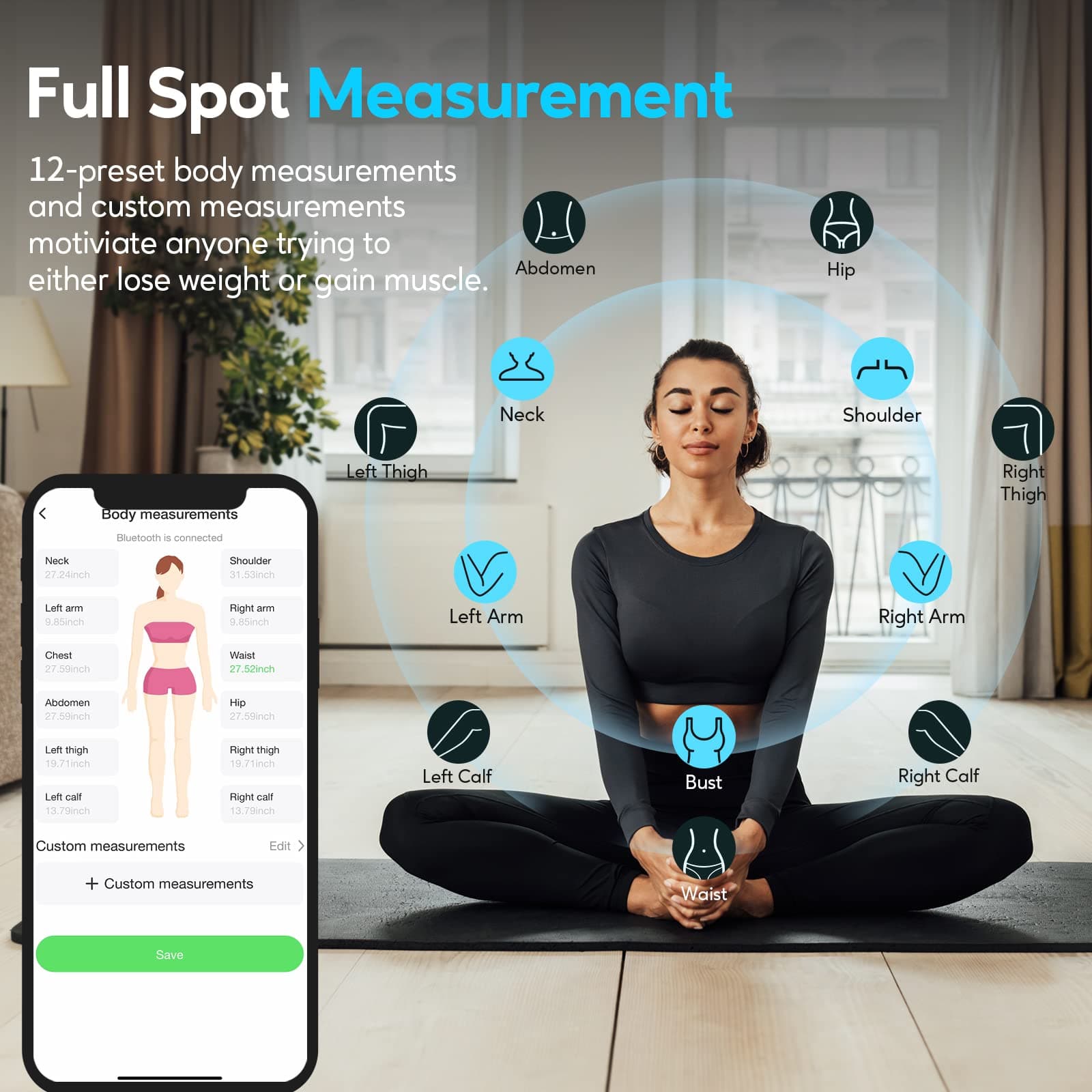 arboleaf Smart Körperumfangmaßband mit App – Bild 5