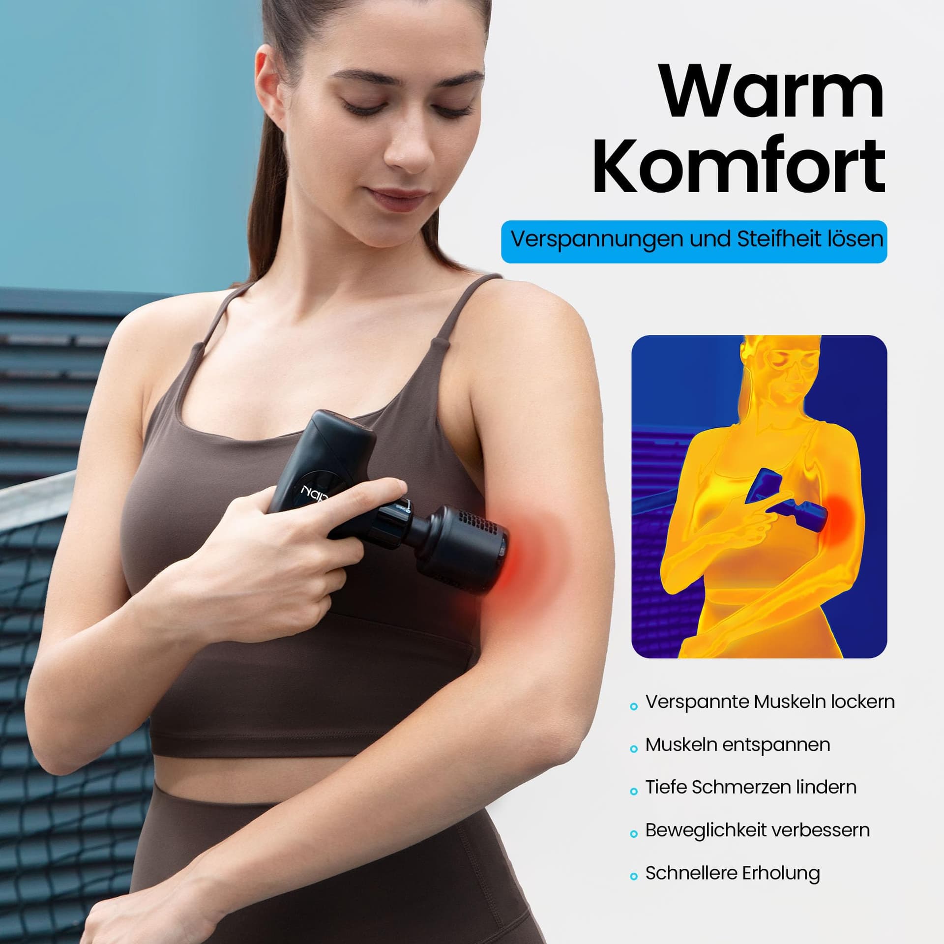Massagepistole mit Wärme und Kälte,NAPRE 3-in-1 Mini – Bild 4