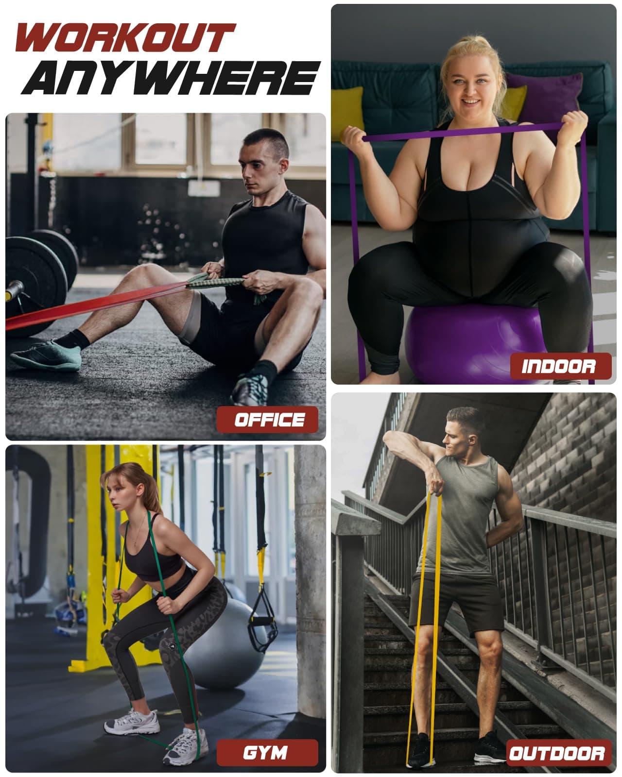 Fitense Resistance Bands Set of 6 – Bild 5