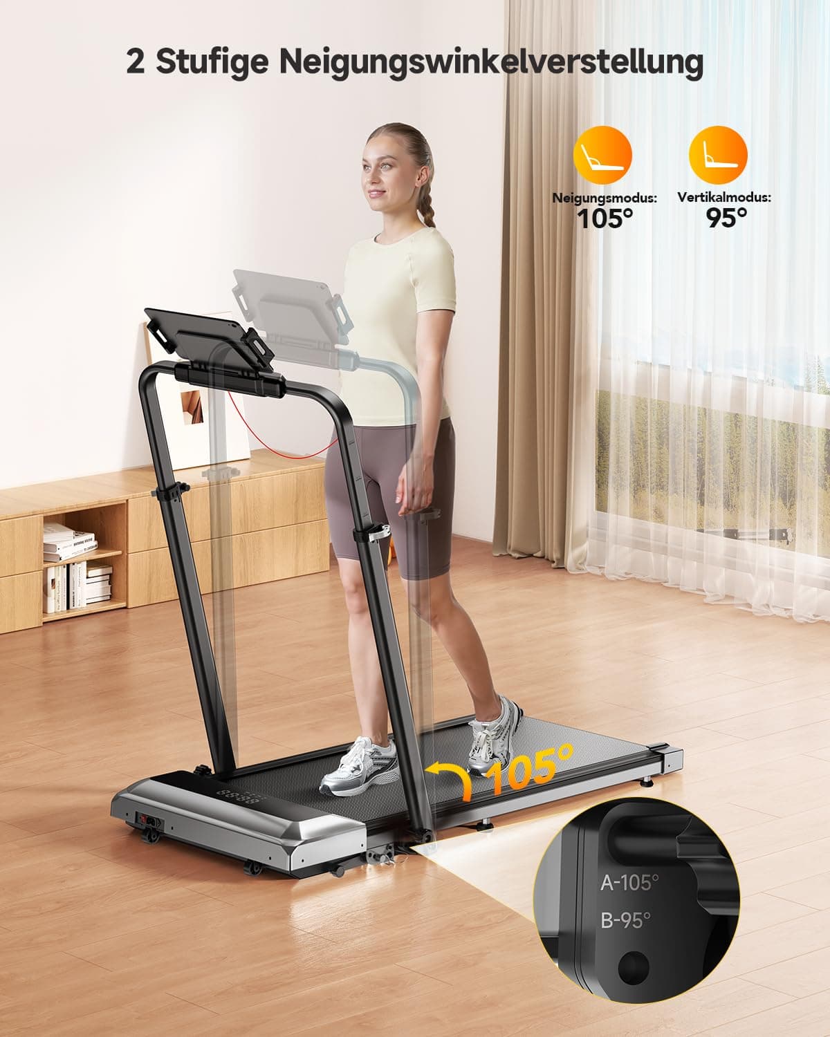 Toputure Laufband für Zuhause mit 12% Steigung – Bild 4