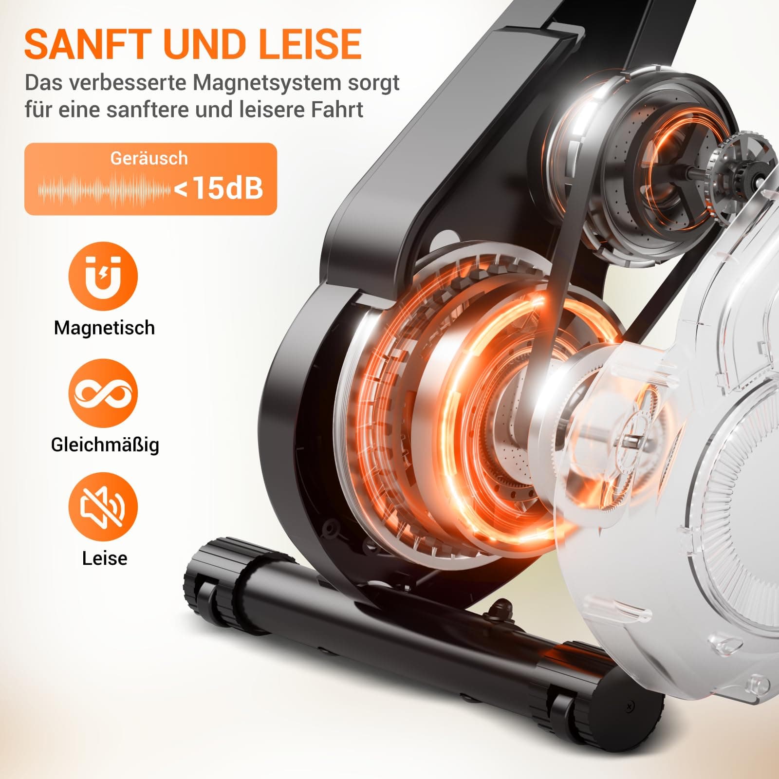 UMAY Ergometer Hometrainer Fahrrad – Bild 7