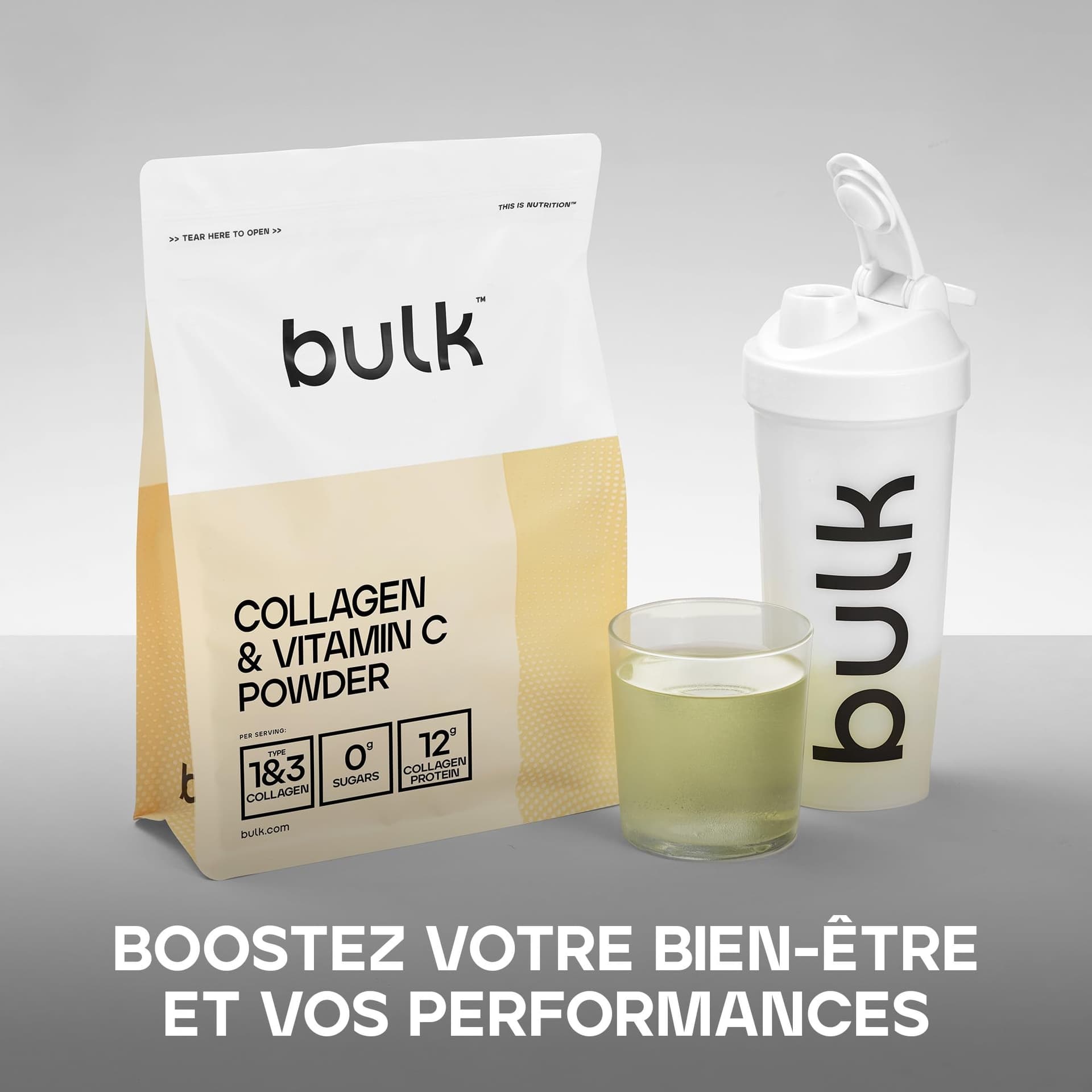 Bulk Collagène et Vitamine C en Poudre, 12 000 mg – Bild 2