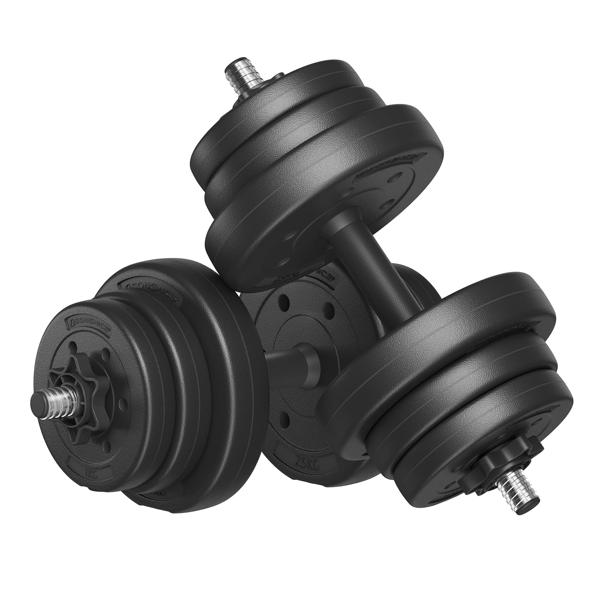 SONGMICS Halterset,verstelbare kunststof dumbbell set
