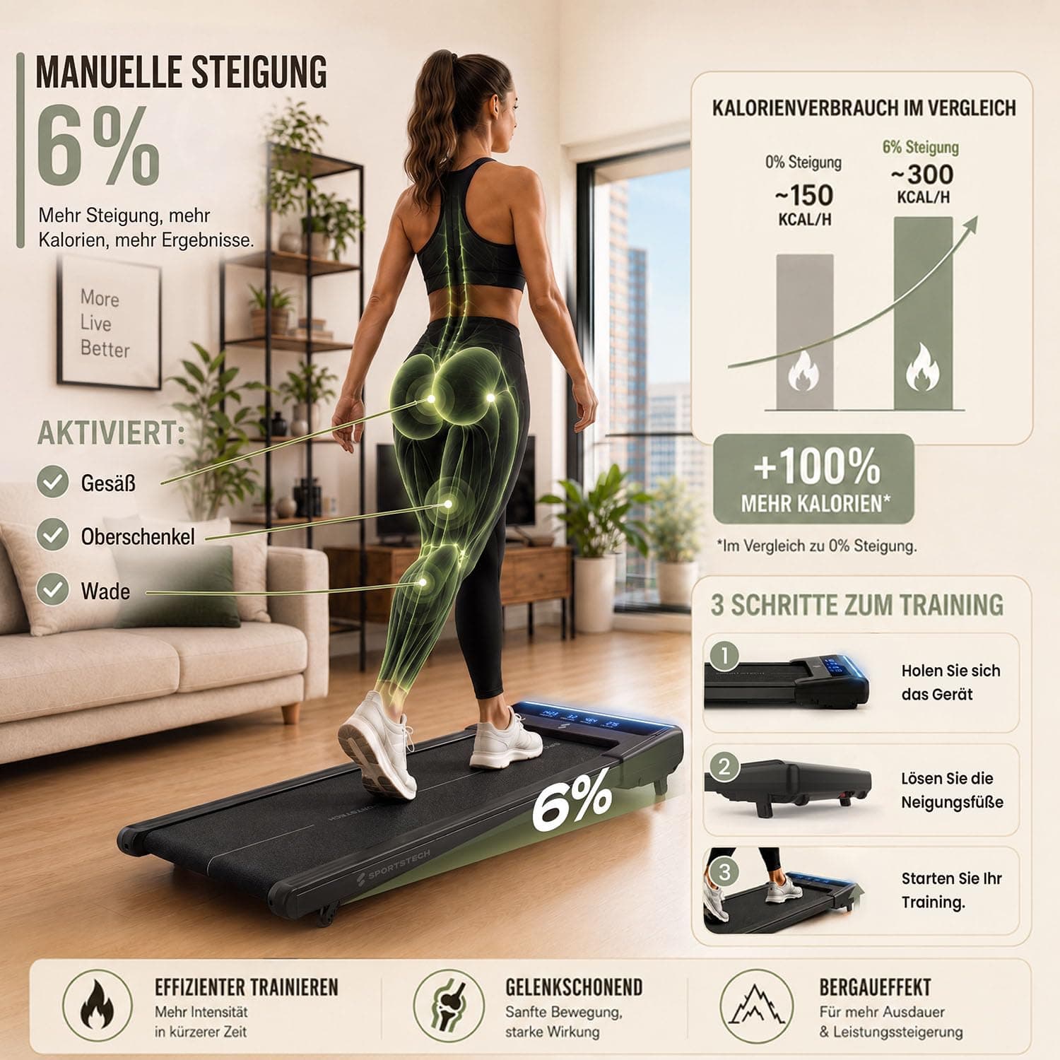 Sportstech Laufband für Zuhause – Bild 5