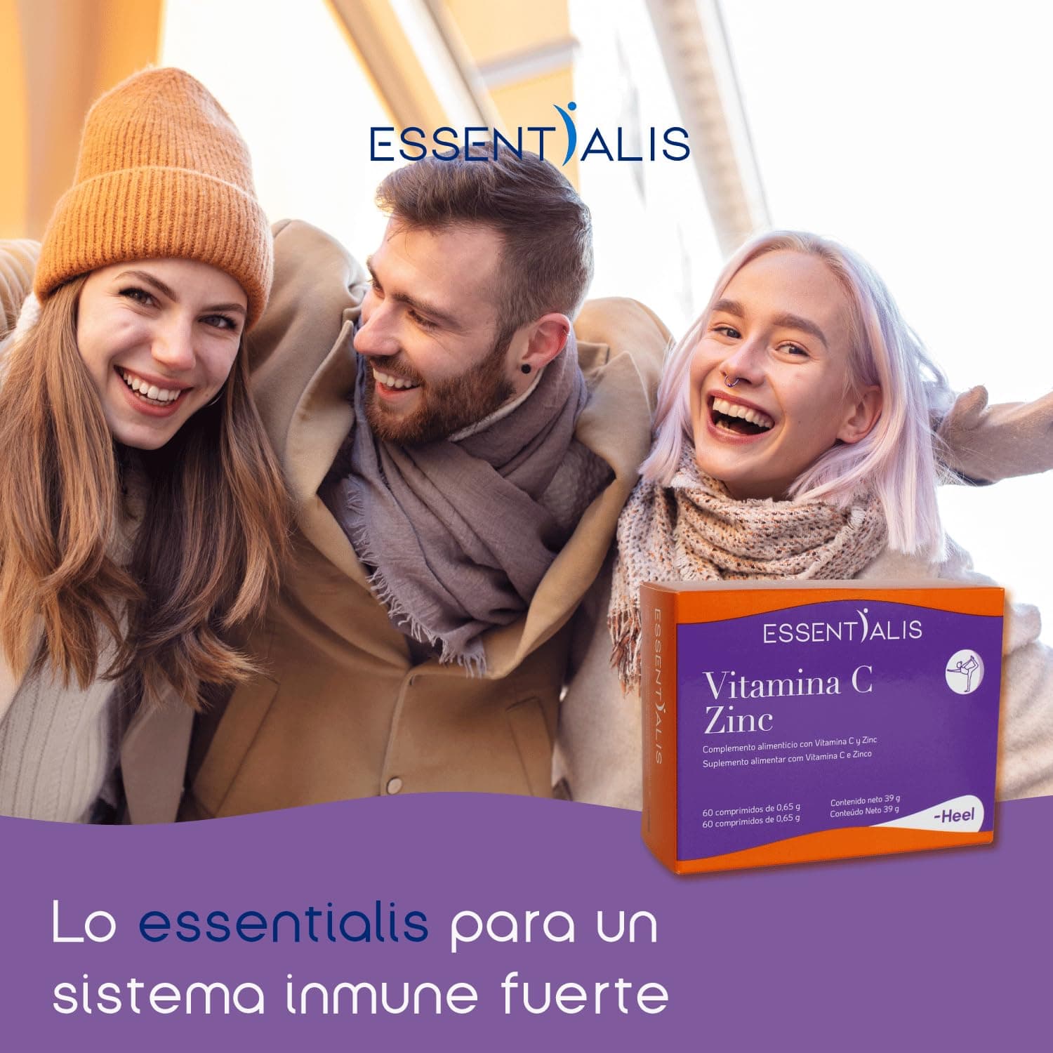 Essentialis Vitamina C + Zinc, 60 comprimidos – Bild 3