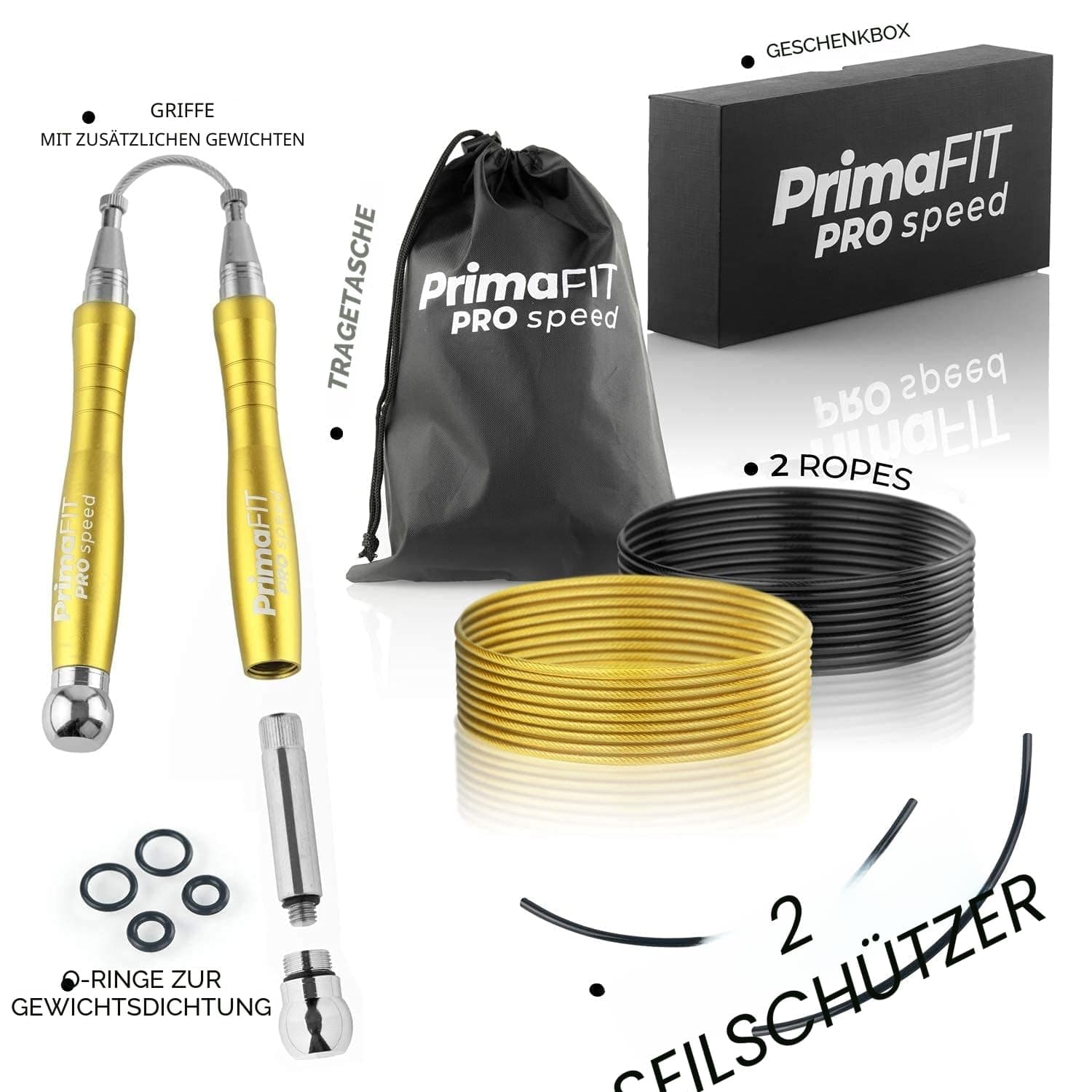 PrimaFIT Springseil Erwachsene Fitness Pro Speed Jump Rope – Bild 8
