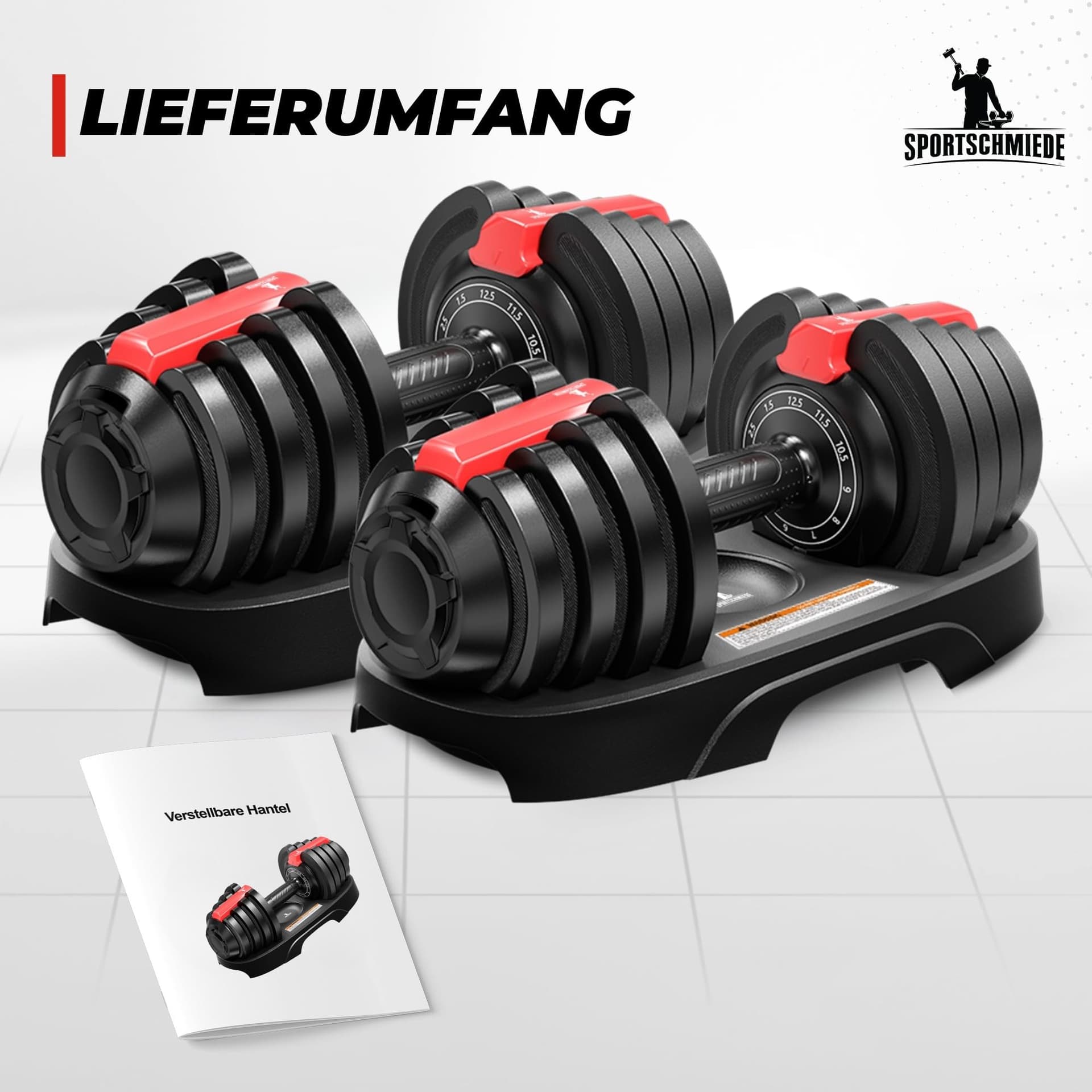 SPORTSCHMIEDE Hanteln Set 1,5-12,5kg – Bild 5
