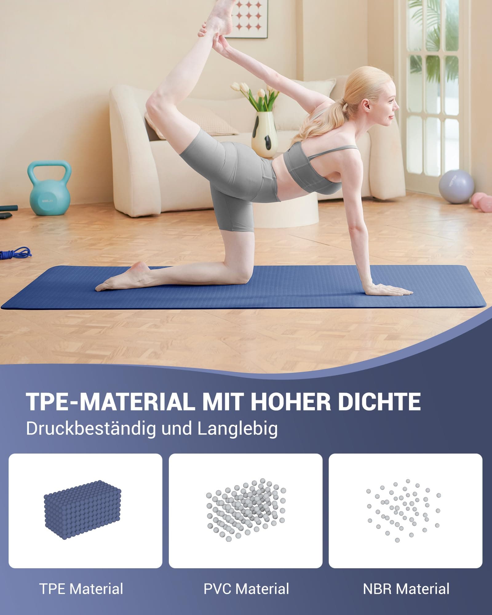 Good Nite Yogamatten Für Frauen Rutschfeste Strukturierte – Bild 3