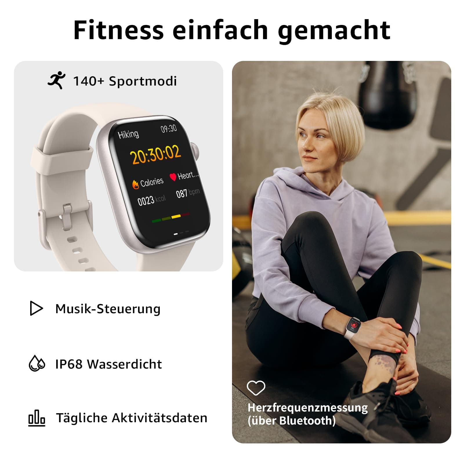 AcclaFit Smartwatch Damen Herren – Bild 3