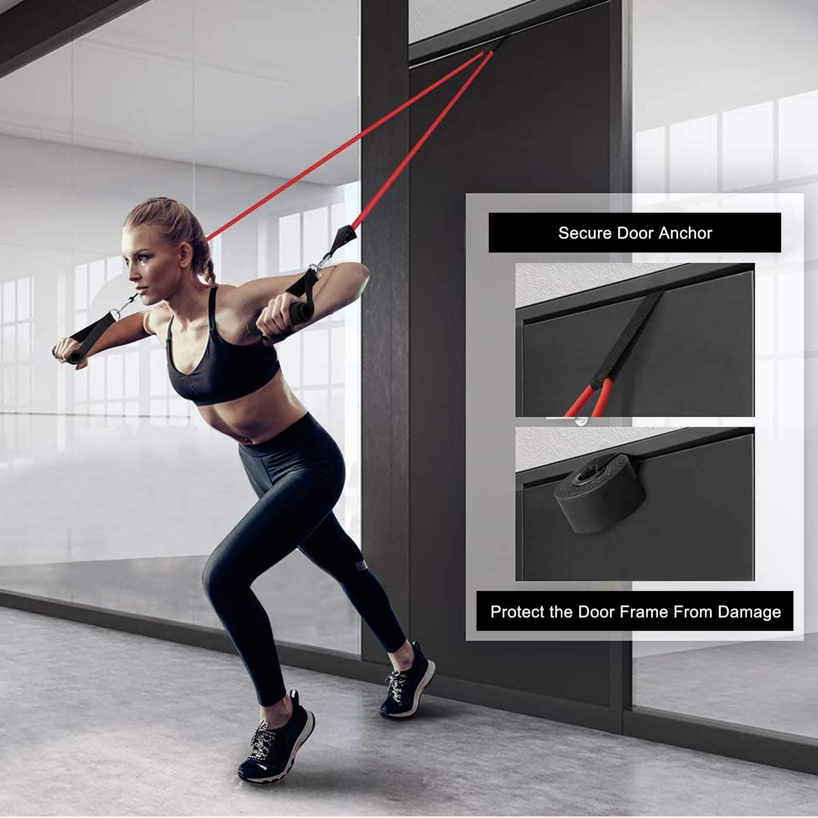 SENSYNE Resistance Bands Set 16PCS Exercise Band for Working Out Up to 150 lbs – Bild 5