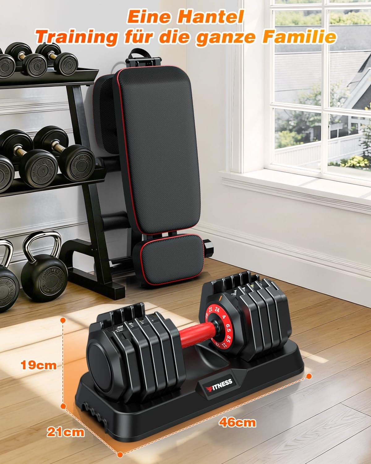 Rendpas Verstellbare Hanteln Set | 5 & 10 Gewichtsstufen | 2–24,5 KG – Bild 7