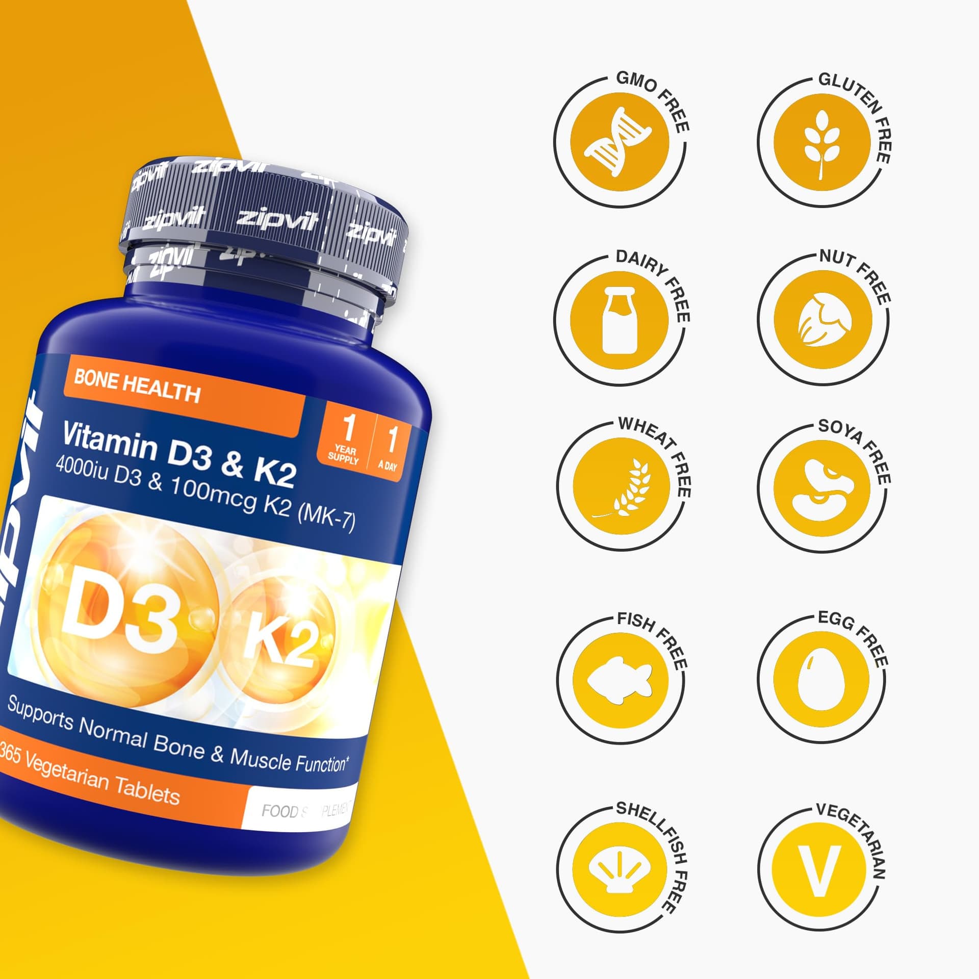 Zipvit Vitamin D3 4000 iu & Vitamin K2 MK7 100μg – Bild 7
