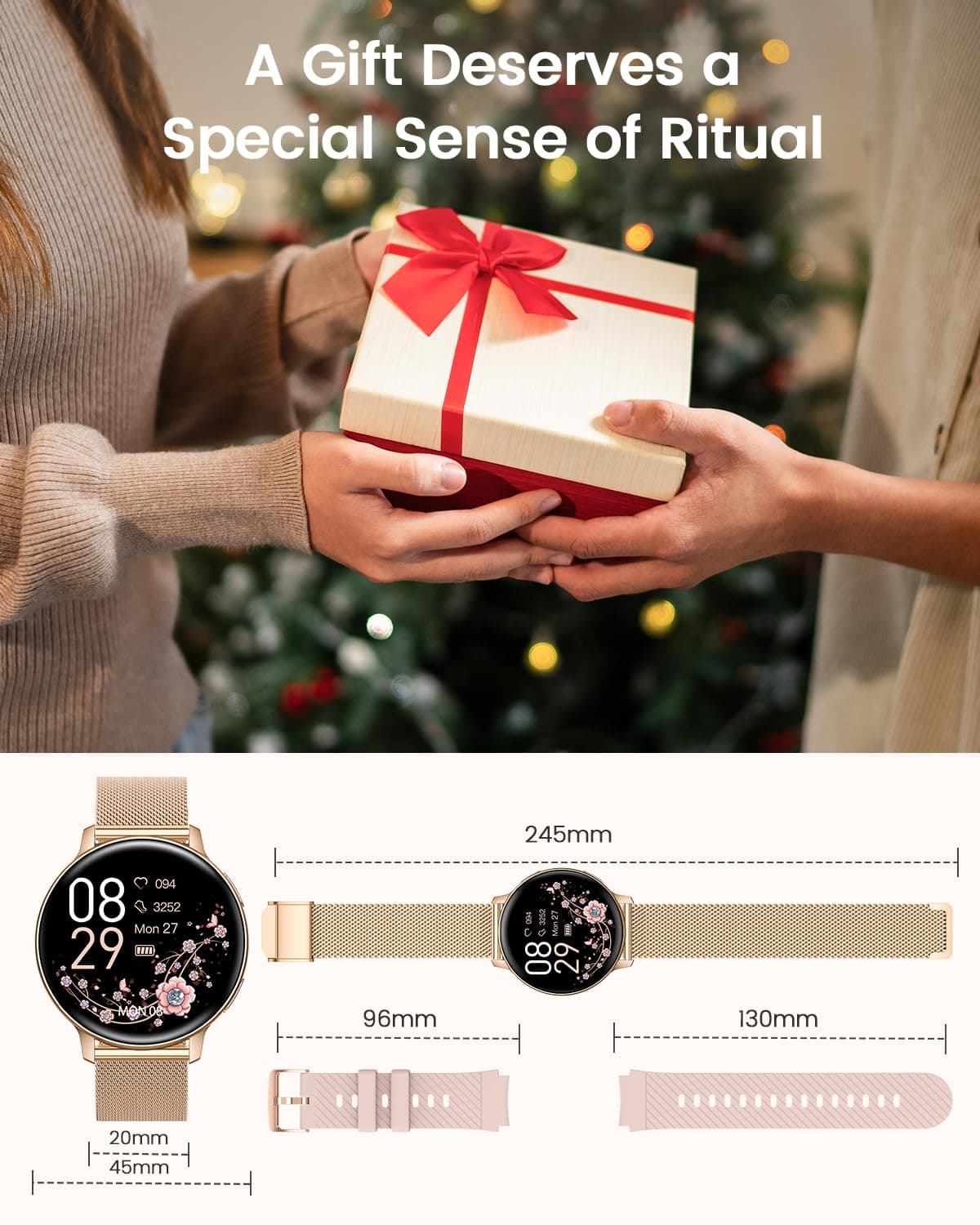 Oliimptek Smartwatch Damen Rund – Bild 7