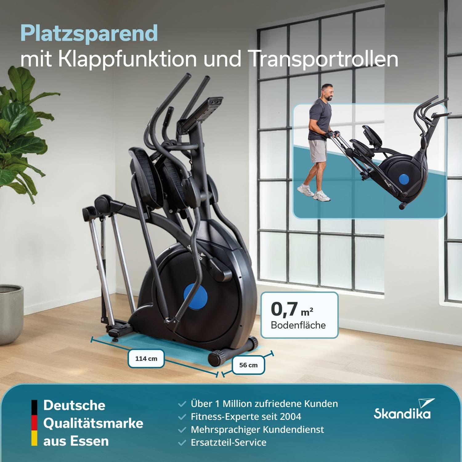 Skandika Crosstrainer für Zuhause Carbon Champ – Bild 7