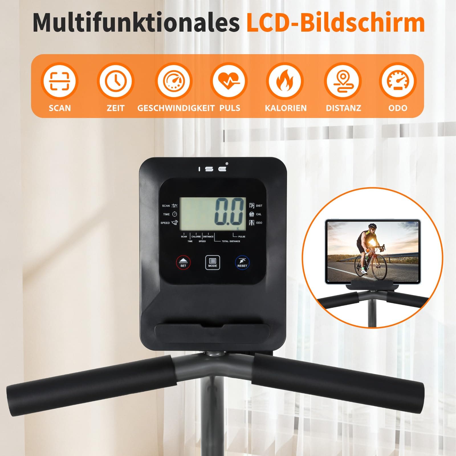 ISE Liegeergometer für Zuhause mit 8 verstellbaren – Bild 7