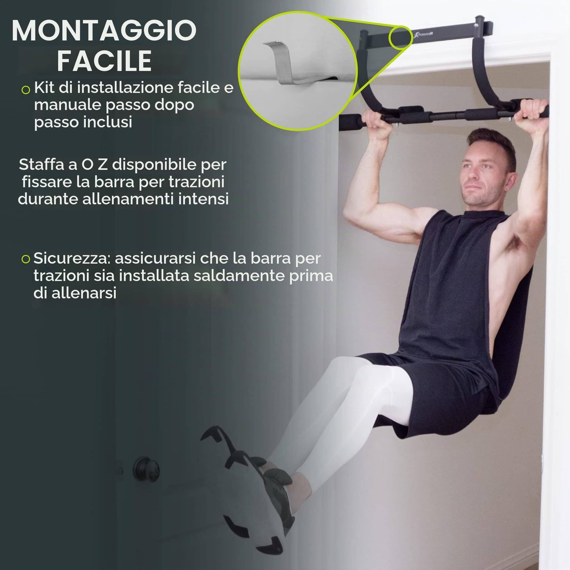 ProsourceFit Multi-Grip Lite Pull Up/Chin Up Bar – Bild 5