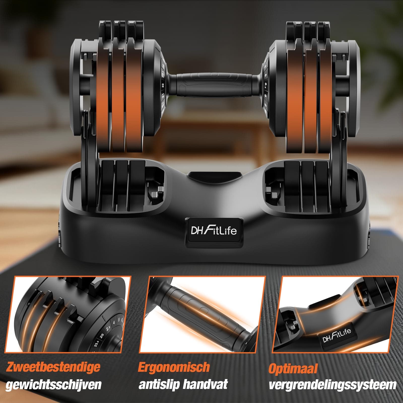 DH FitLife 2026 Neu Hantel Set – Verstellbare Kurzhanteln 2,5 bis 25 KG – Bild 6
