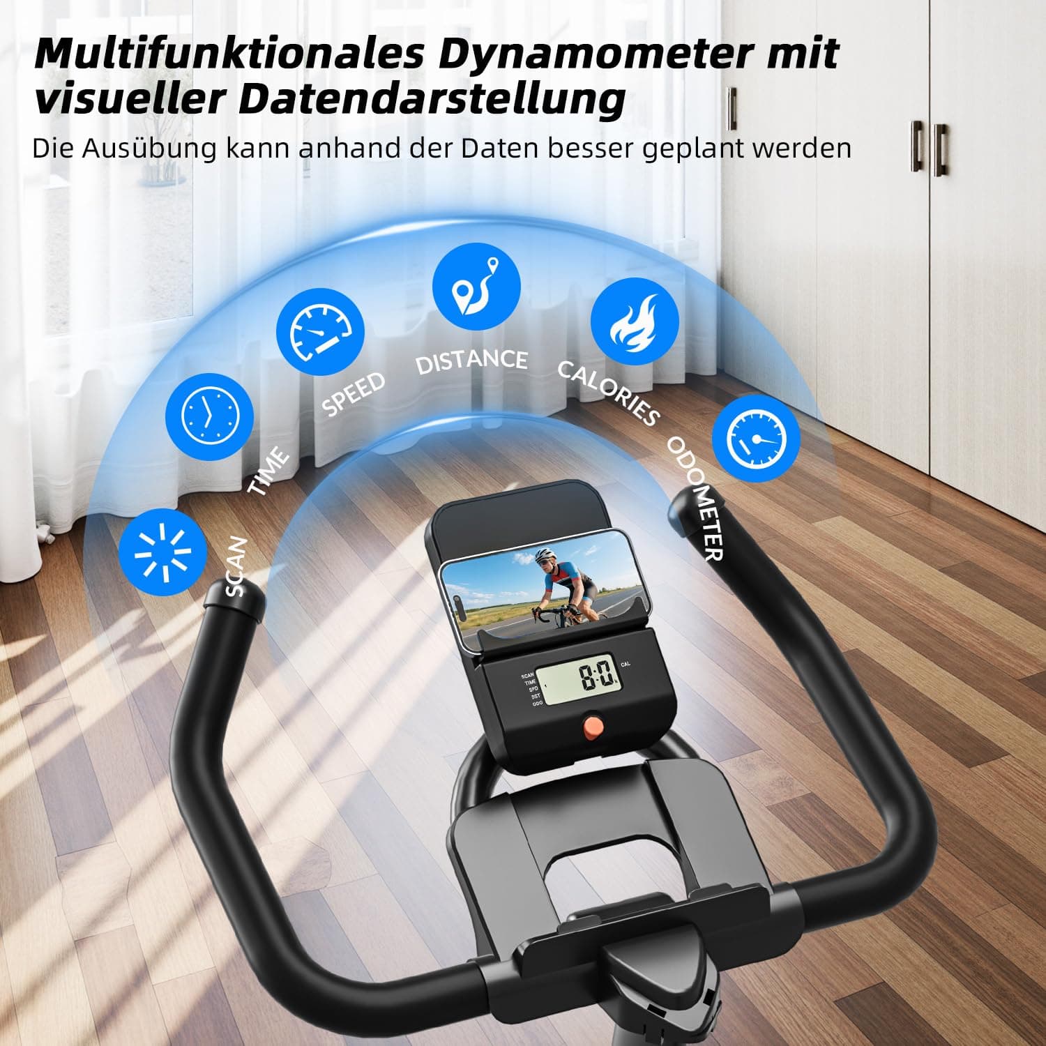 CHAOKE Heimtrainer Fahrrad mit App – Bild 7