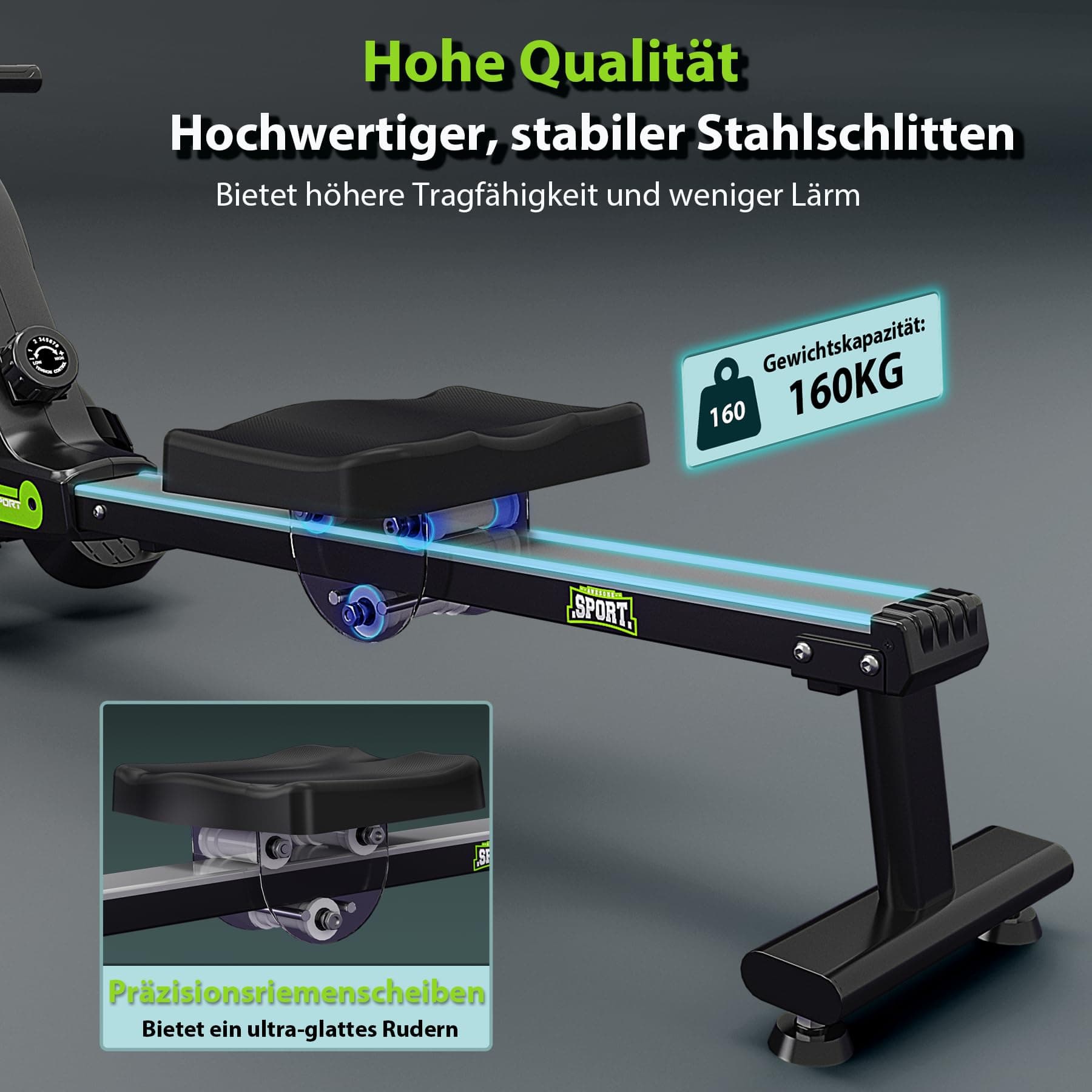 Wenoker Magnetisches Rudergerät für Zuhause: <30dB Leises – Bild 6