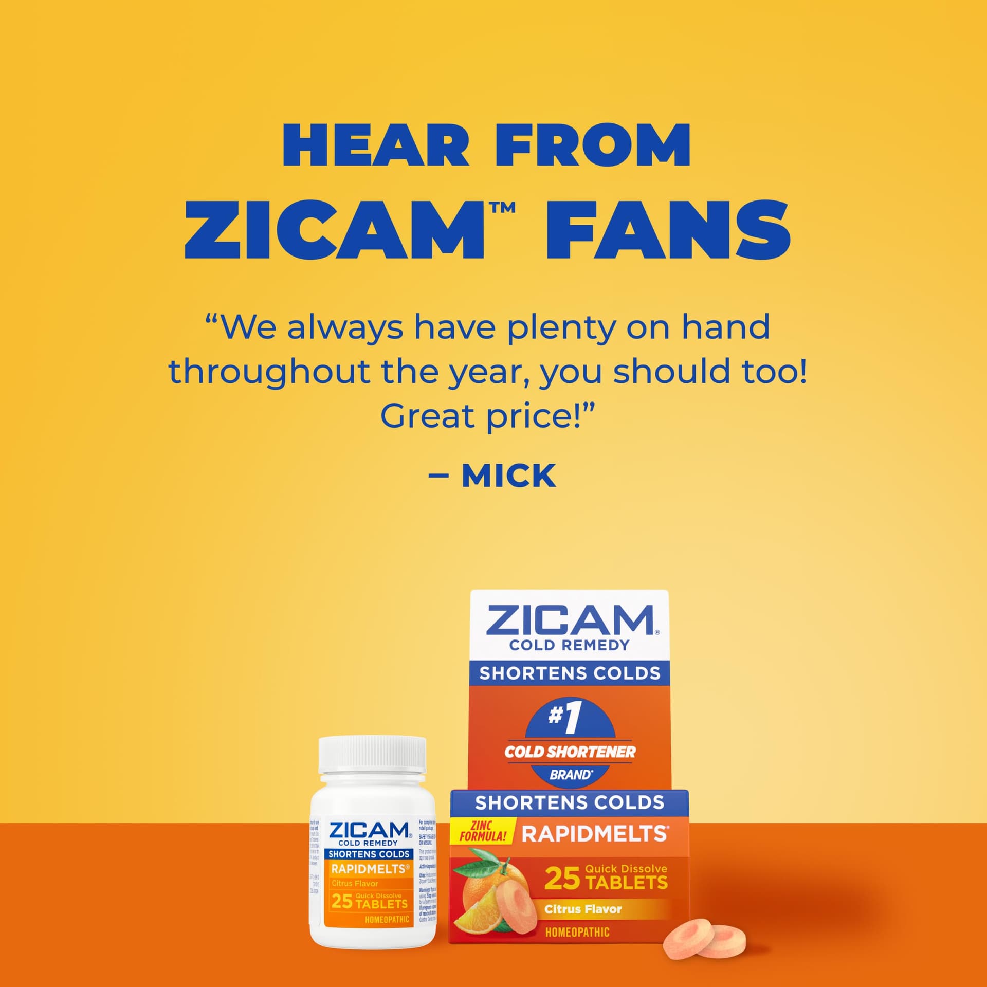 Zicam Zinc Cold Remedy RapidMelts,Citrus Flavor – Bild 8