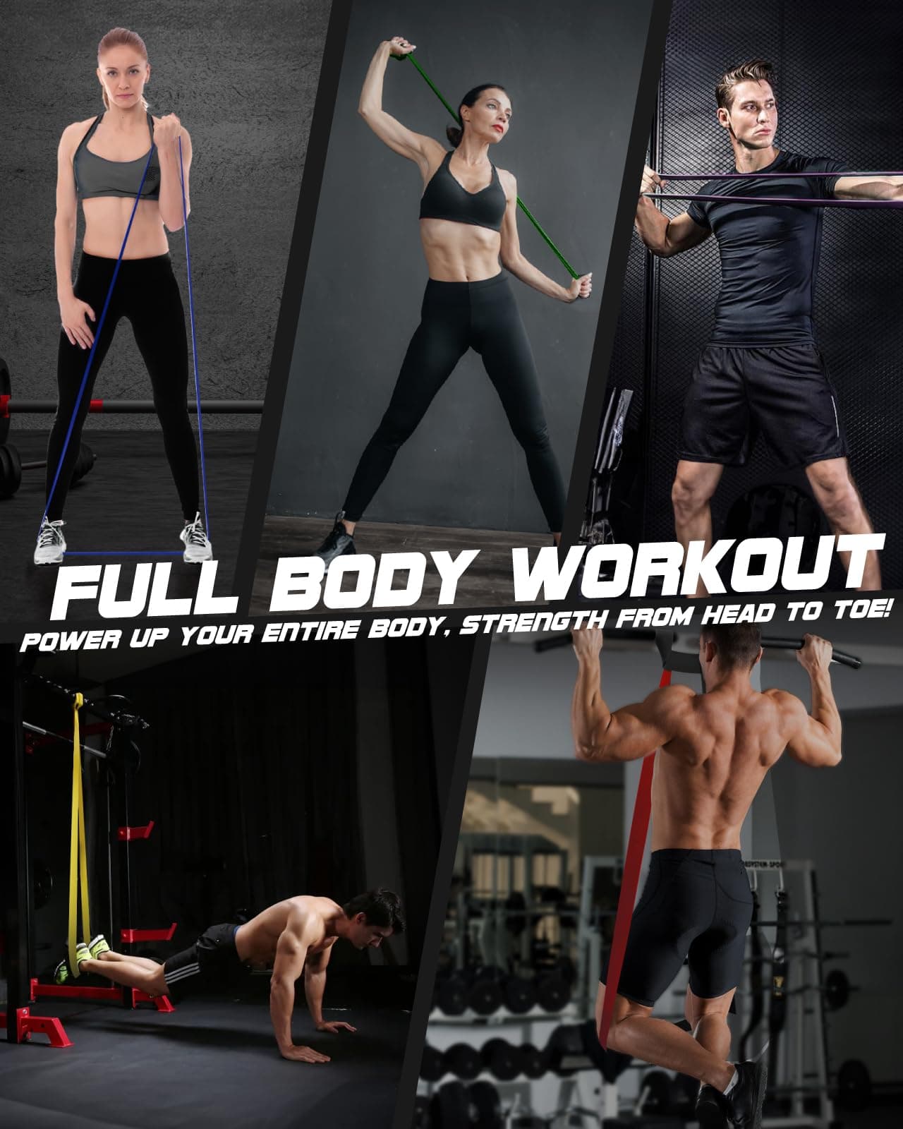 Fitense Resistance Bands Set of 6 – Bild 8