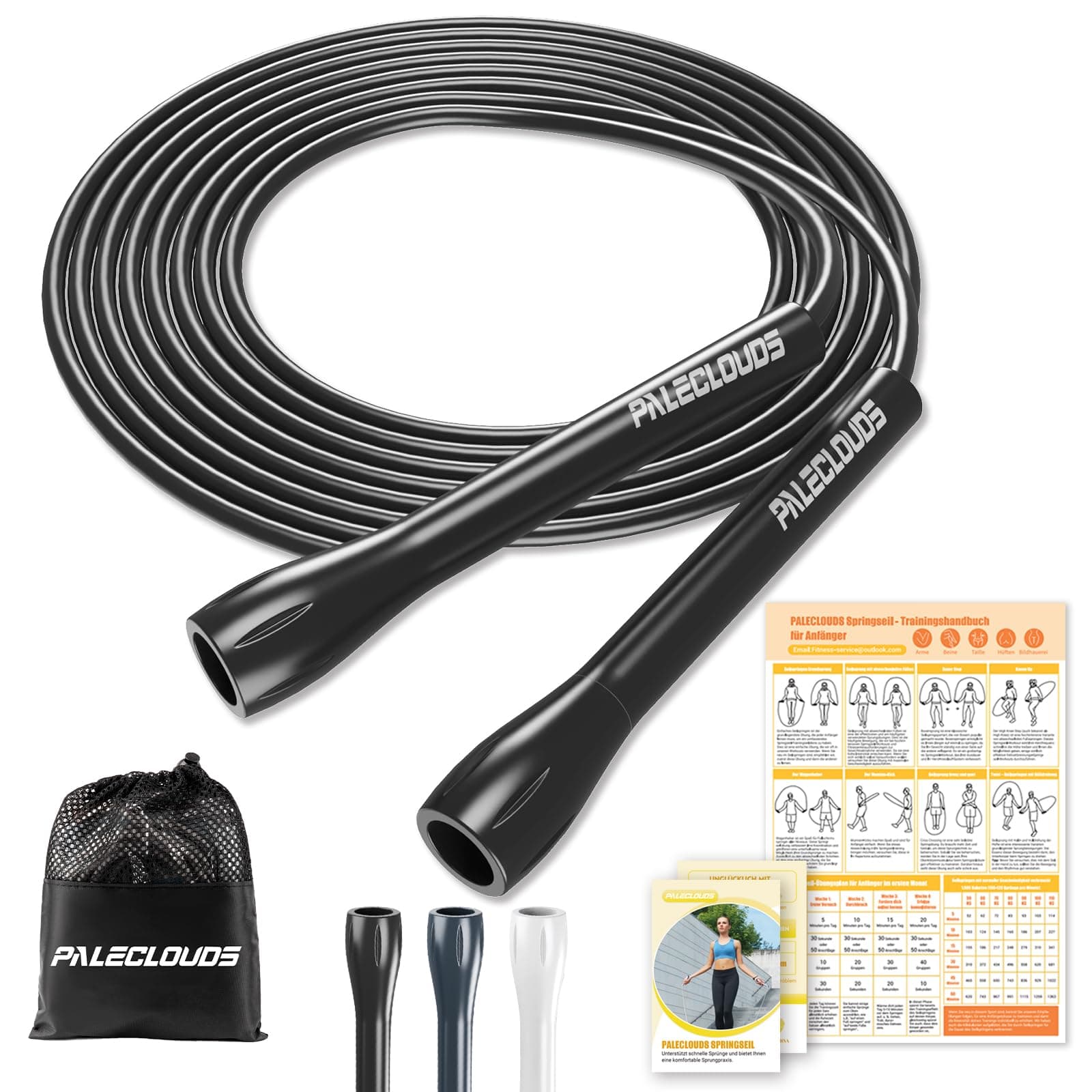 Paleclouds Springseil Verstellbares für Speed Skipping