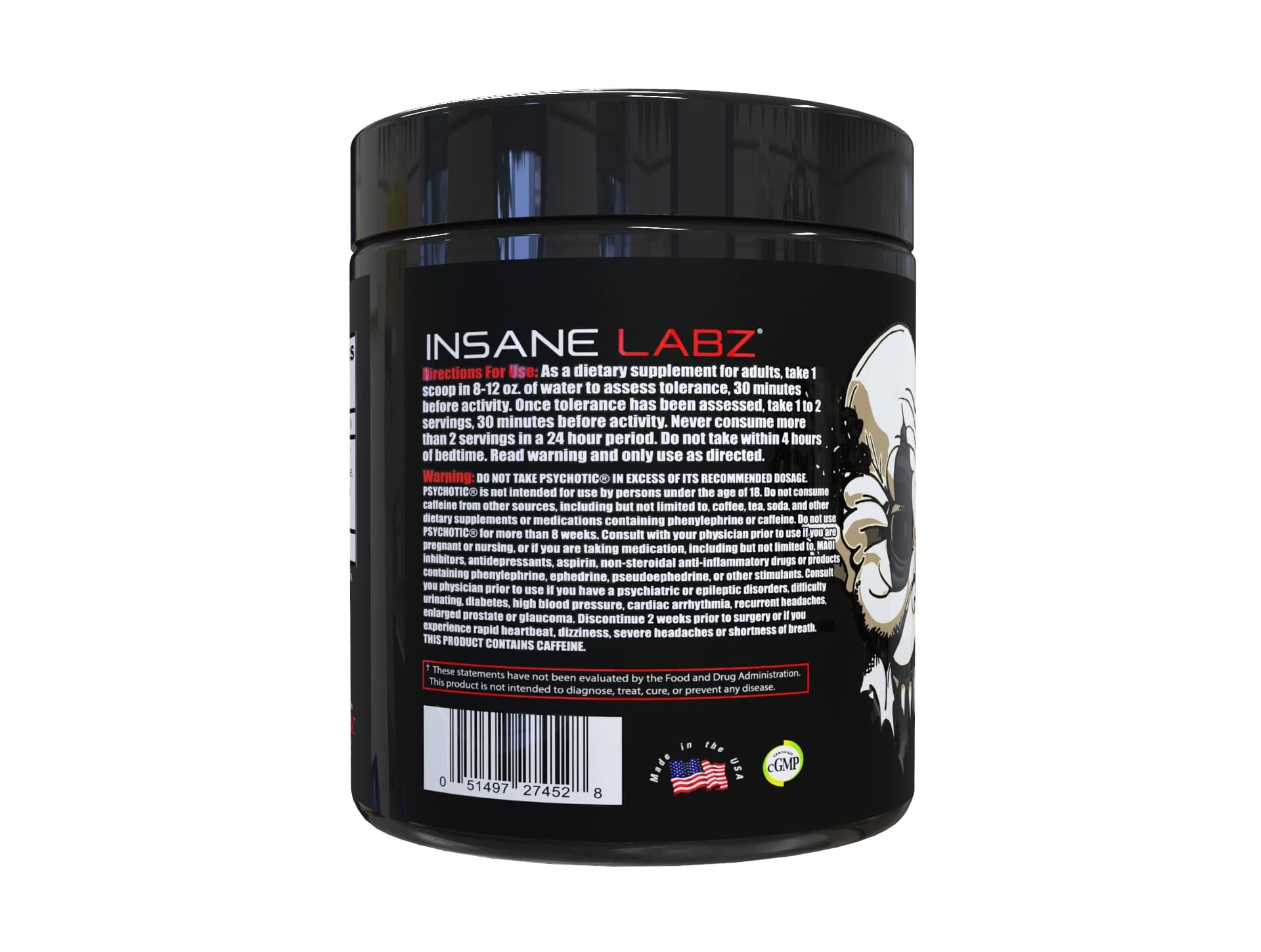 Insane Labz Psychotic Black Edition Mid Stimulant Pre – Bild 2