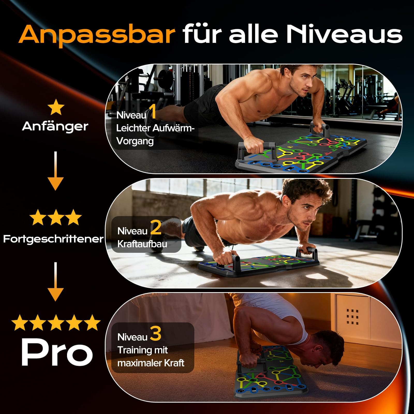 AERLANG Liegestützgriffe Fitnessgeräte für zuhause – Bild 7