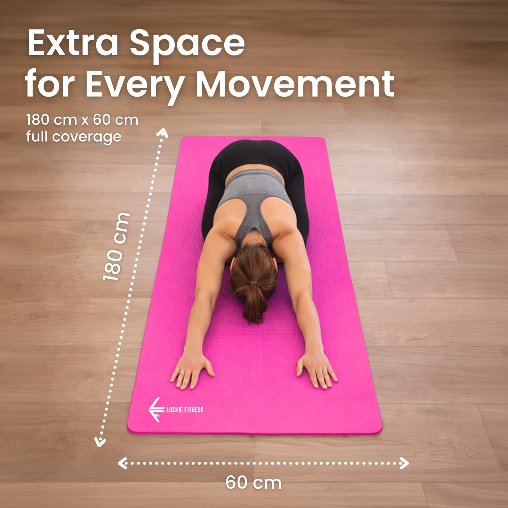 Lockiefitness Lockie Fitness Yoga Mat 8 mm Thick – Bild 3