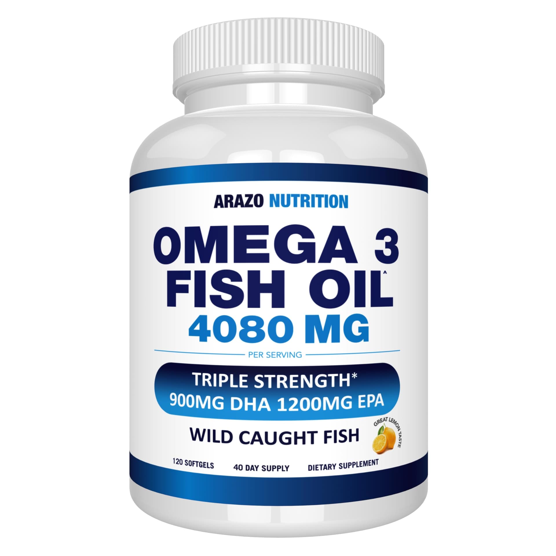 Arazo Nutrition Wild Caught Omega-3 Fish Oil Concentrate – 4,080mg