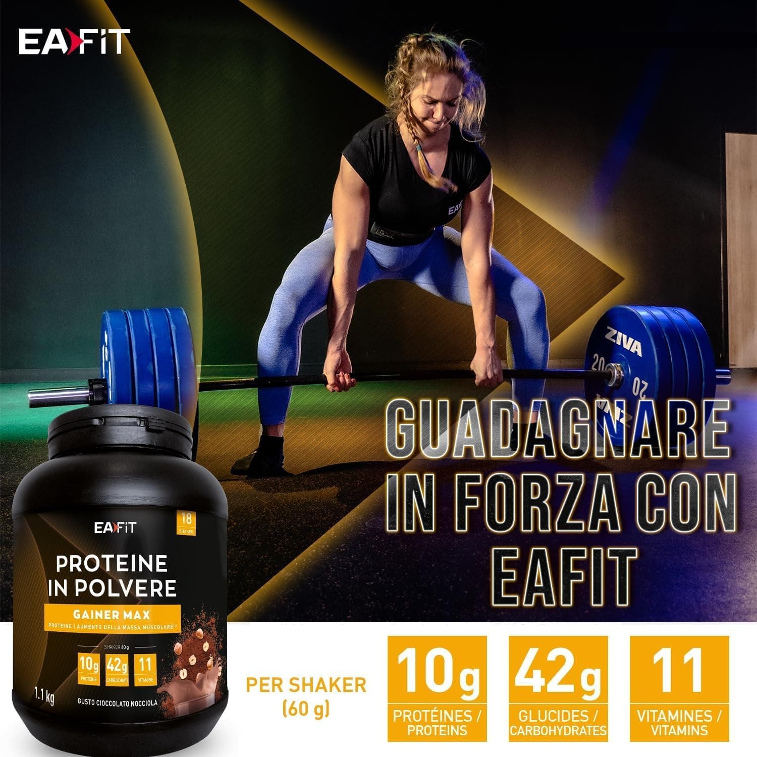 Eafit MASS GAINER EAFIT GAINER MAX 1,1 kg – Bild 4