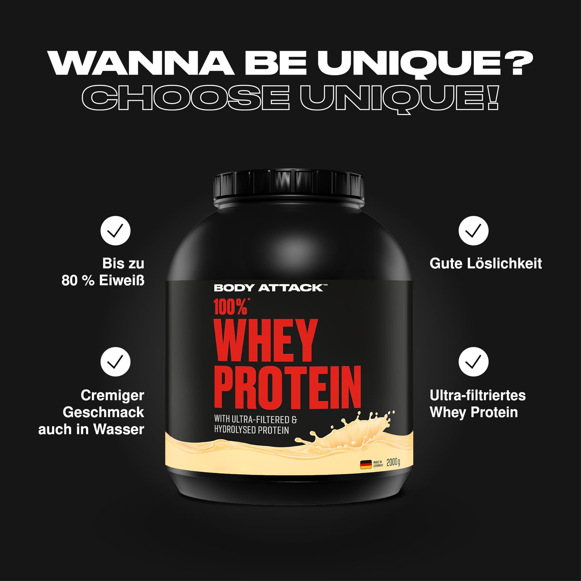 Body Attack 100% Whey Protein – Bild 3