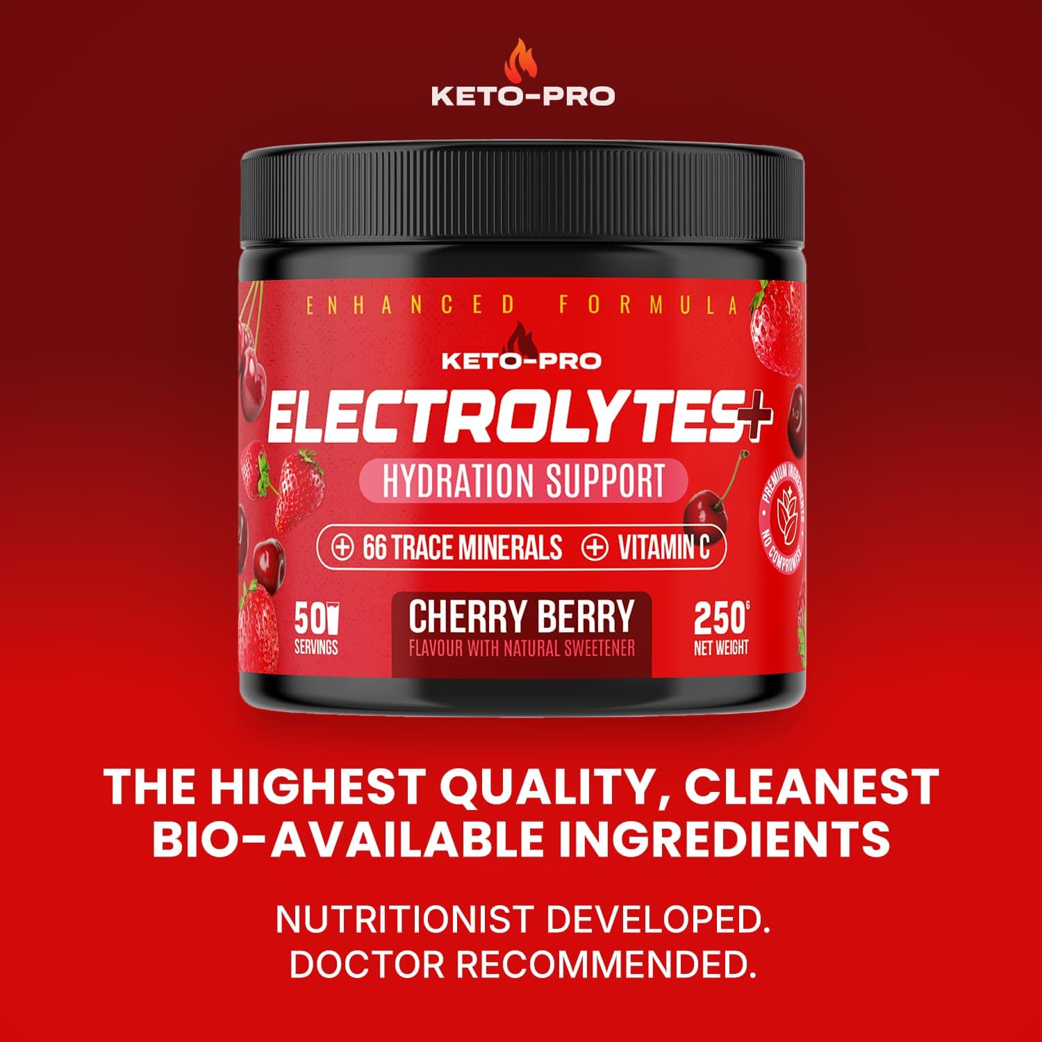 Keto-Pro Fuelled by FAT Keto-Pro Keto Electrolytes 250g – Bild 3