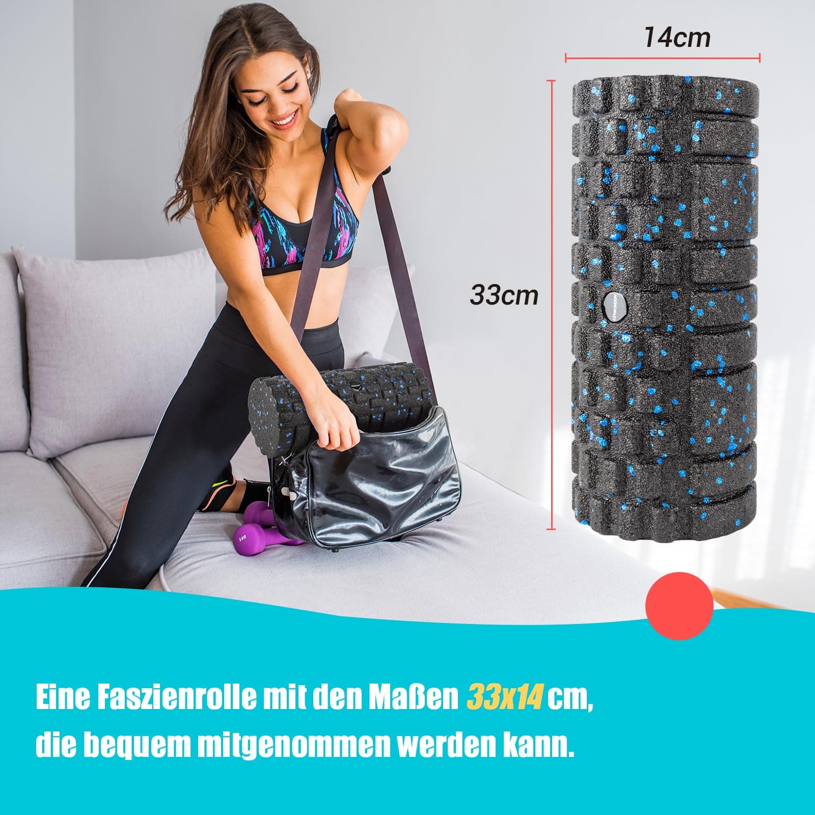 nooncrazy Faszienrolle mit 3D-Texturmassage – Bild 5