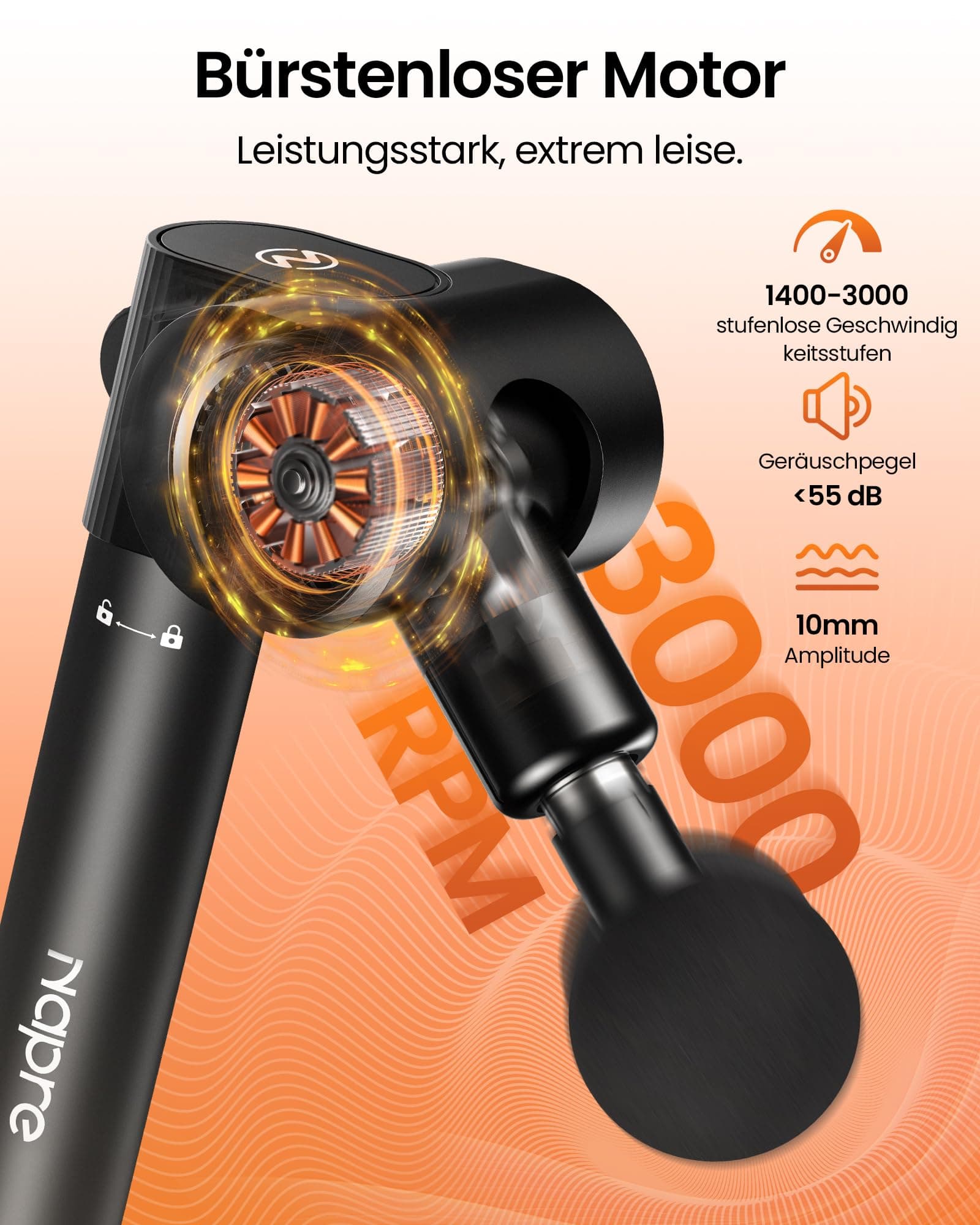 Massagepistole ,Napre Faltbare Massage Pistole Massage Gun – Bild 6