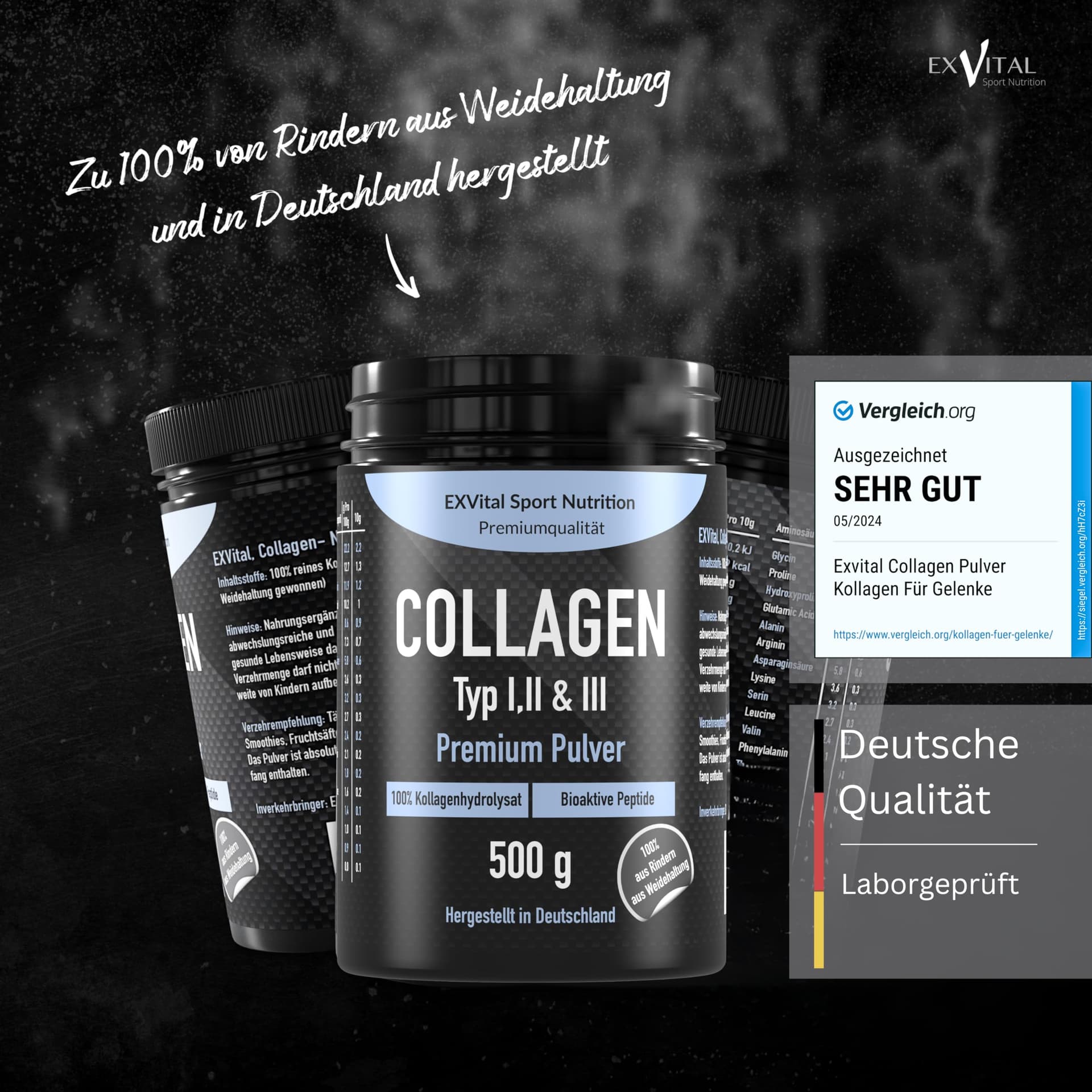 EXVital Collagen Pulver 500 Gramm – Bild 6