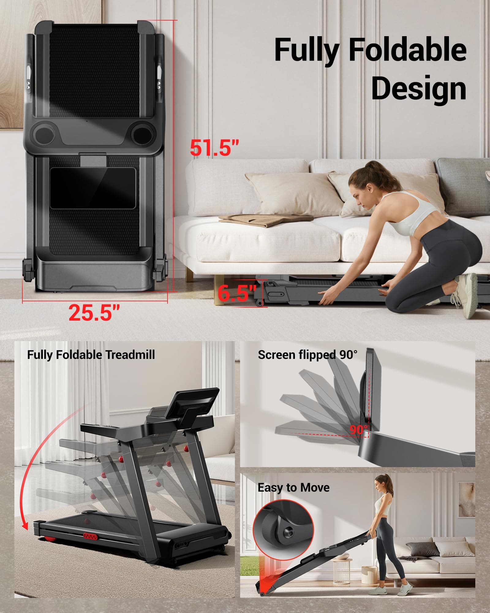 UMAY Treadmills for Home with 20% Auto Incline – Bild 8