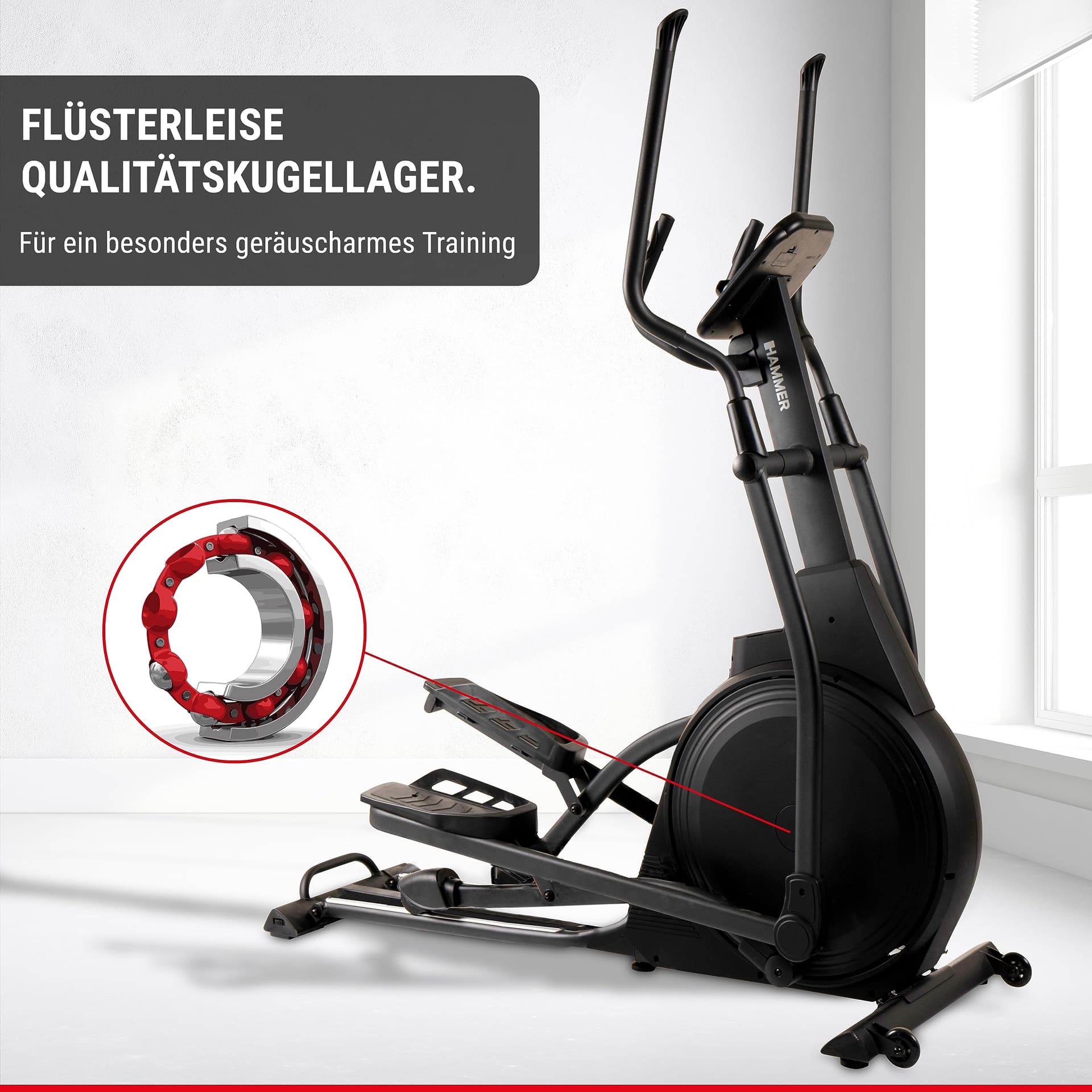HAMMER Ellipsentrainer ELLYPSIS E3500 - Nackenschonende Bewegungsergonomie, 20 kg – Bild 7
