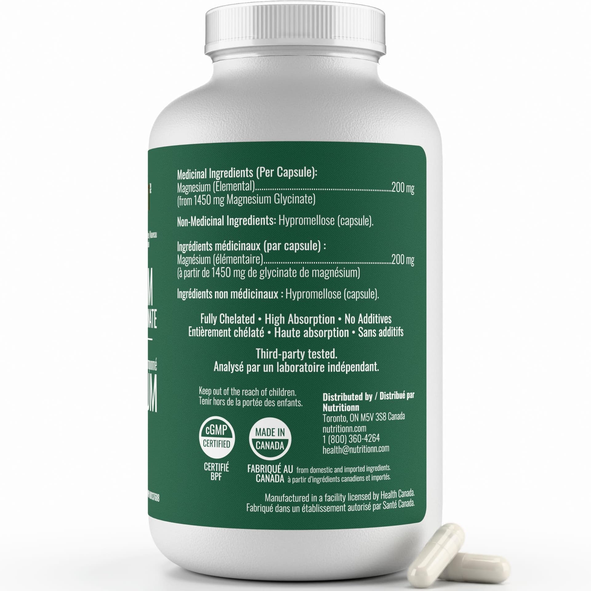 Nutritionn Magnesium Glycinate 200 mg – Bild 7