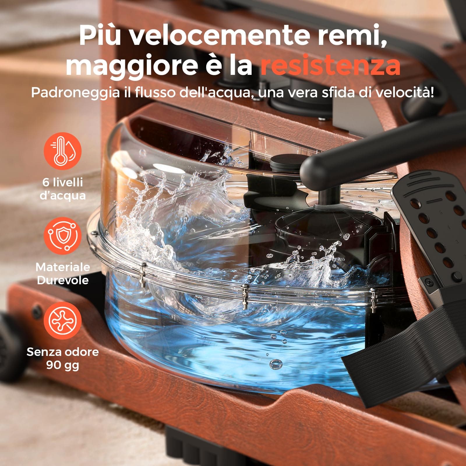 YOSUDA Vogatore pieghevole per casa, grande serbatoio 22L – Bild 6