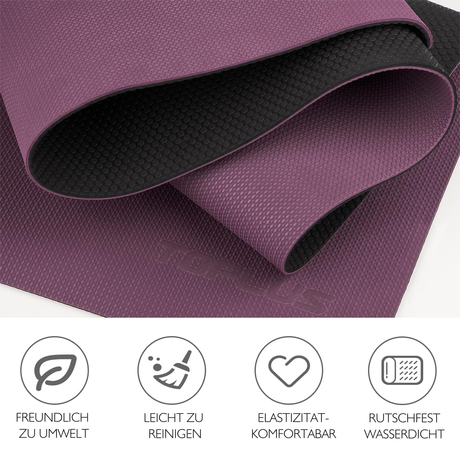 TOPLUS Preumium Yogamatte aus hochwertigen TPE – Bild 5