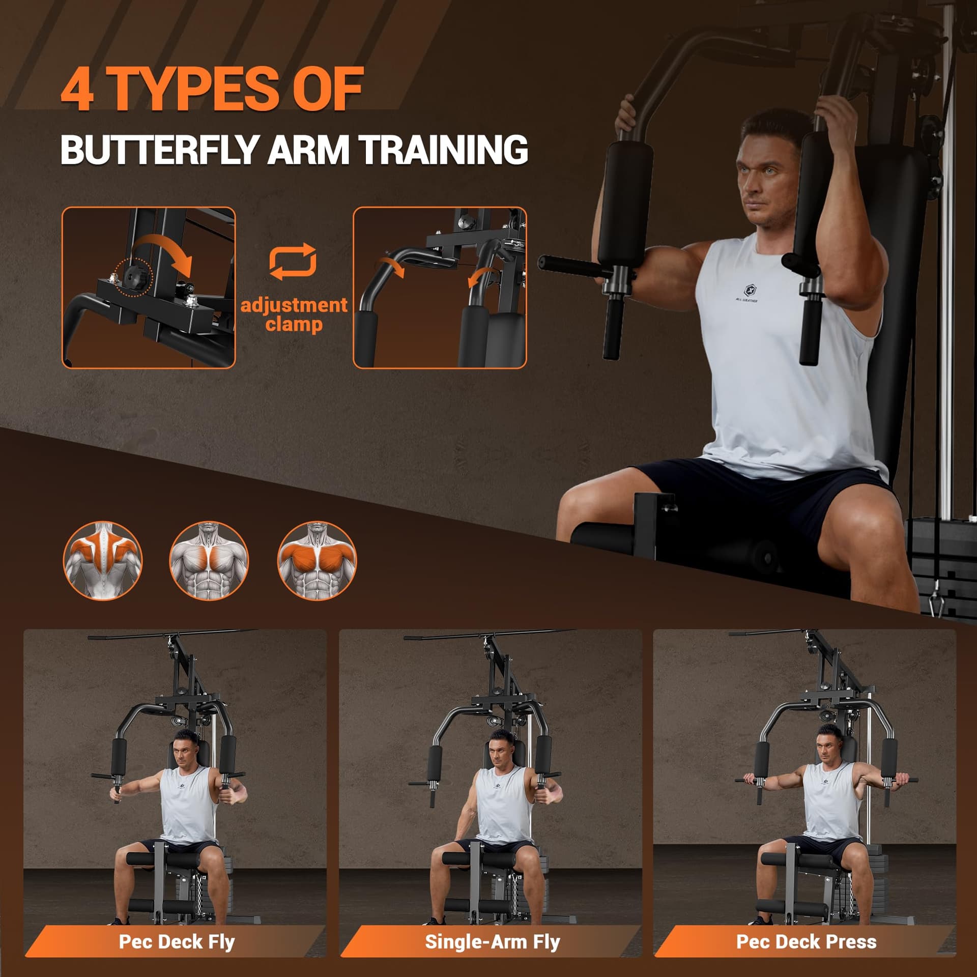EliteEdge Home Gym Equipment, Multifunctional Workout Station with 100LBS – Bild 2