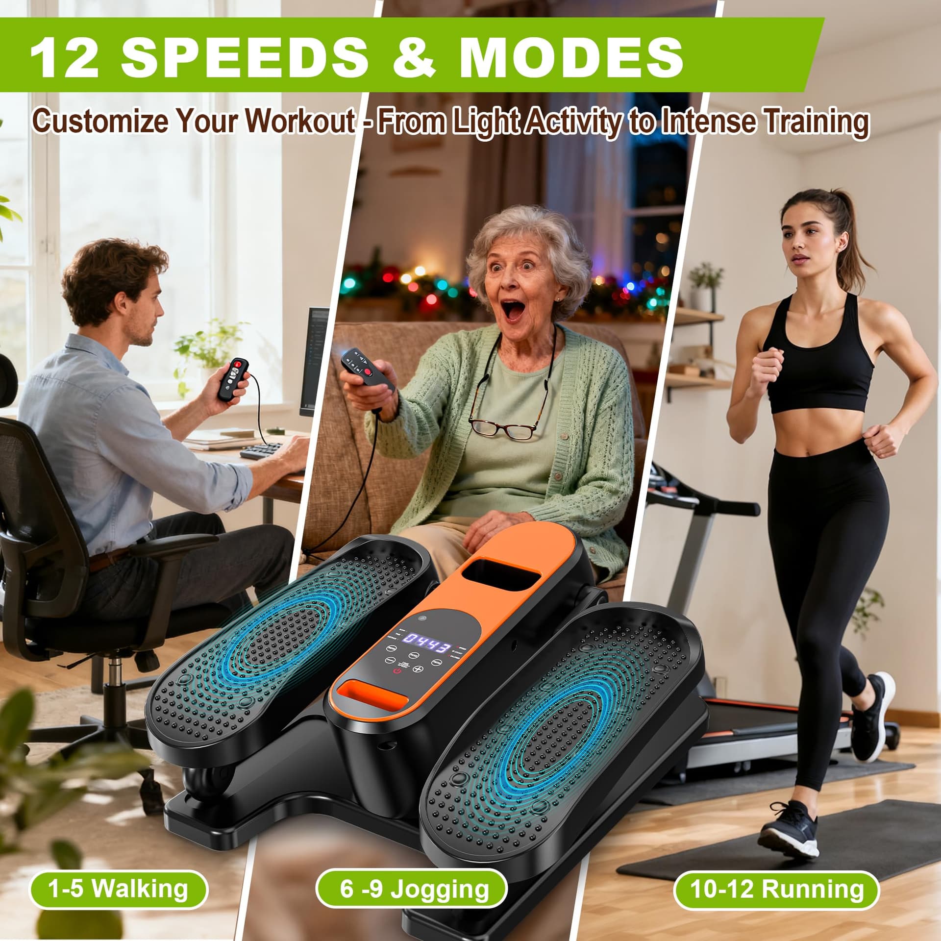 GENIXFIT Mini Ellipsentrainer für Zuhause Untertisch Elektrischer – Bild 8