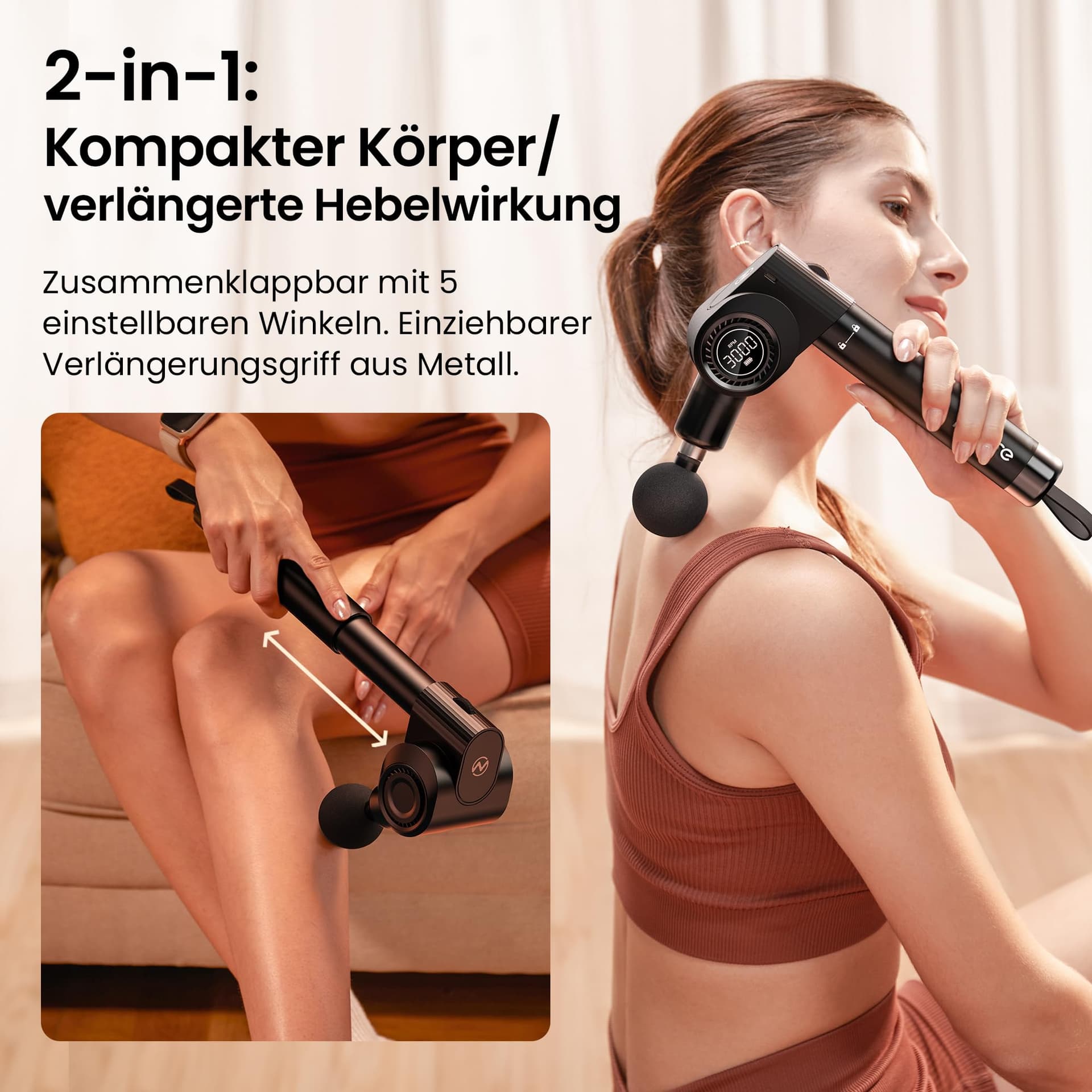 Massagepistole ,Napre Faltbare Massage Pistole Massage Gun – Bild 2