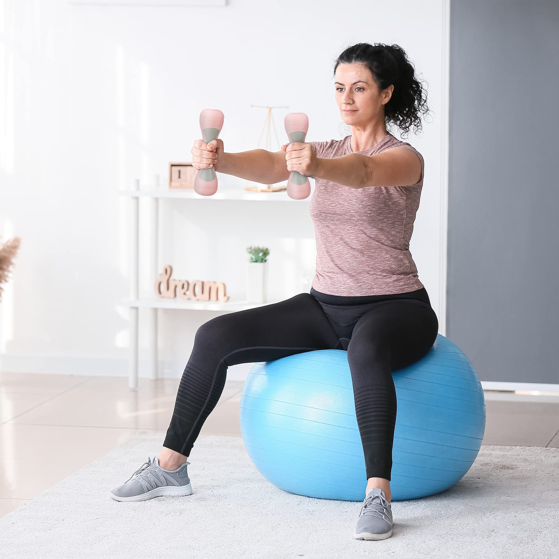 Relaxdays dumbbell set van 2, verstelbare gewichtjes,1kg – Bild 3
