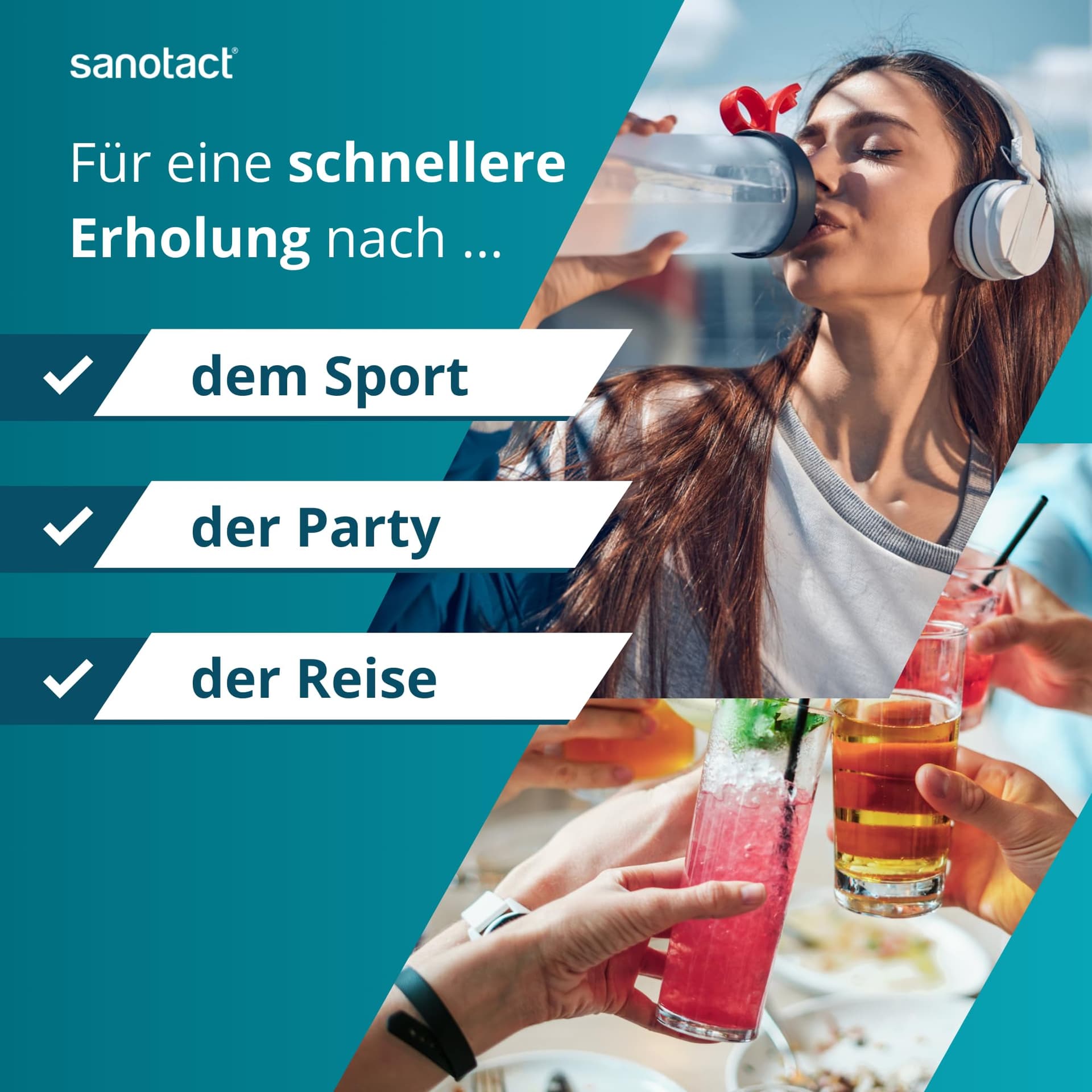 sanotact Elektrolyte Plus (20 Beutel) • Elektrolyt Pulver – Bild 2