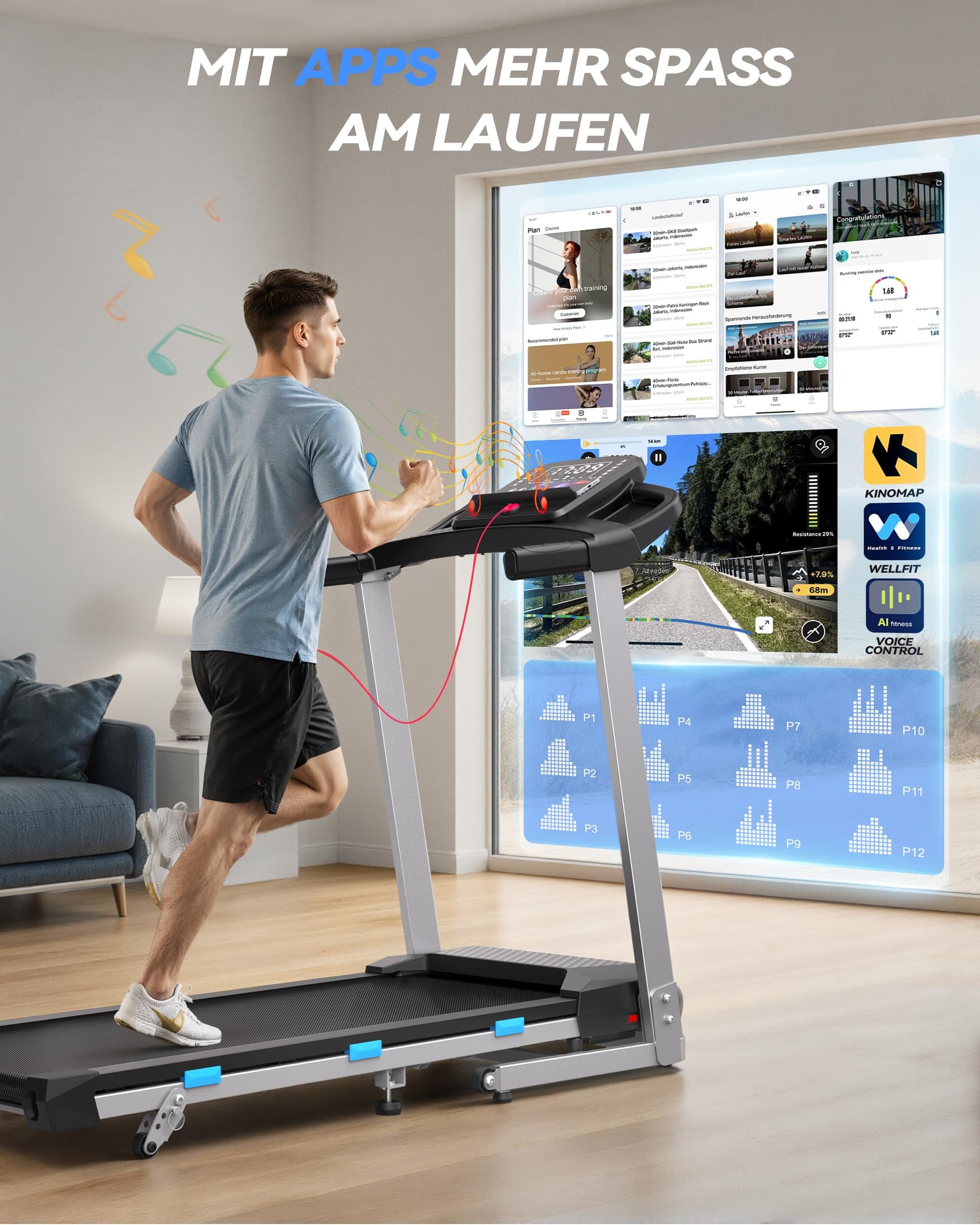 Cardirun Laufband für Zuhause Klappbar – Bild 6