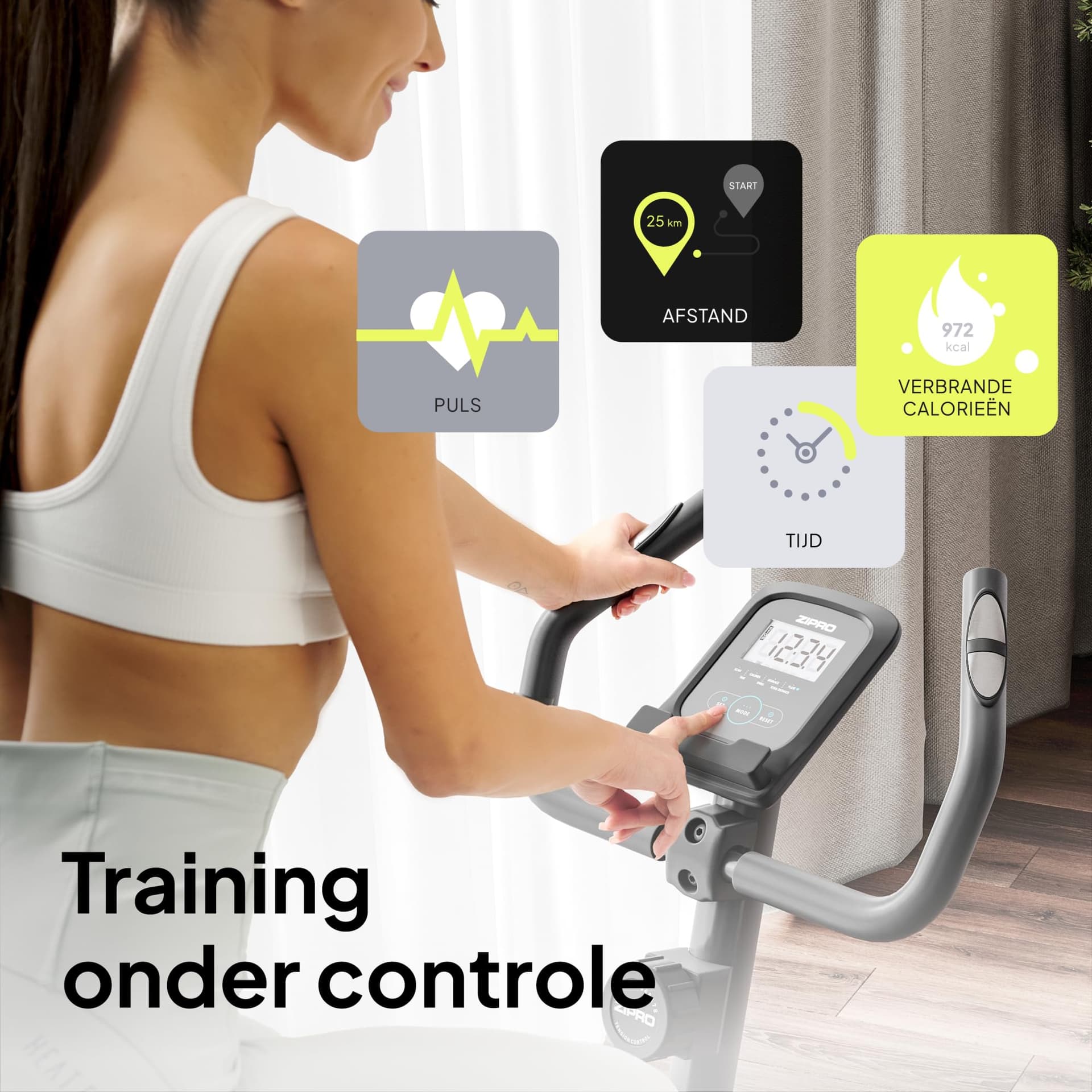 ZIPRO Cyclette da Casa con 8 Livelli di Resistenza Magnetica – Bild 6