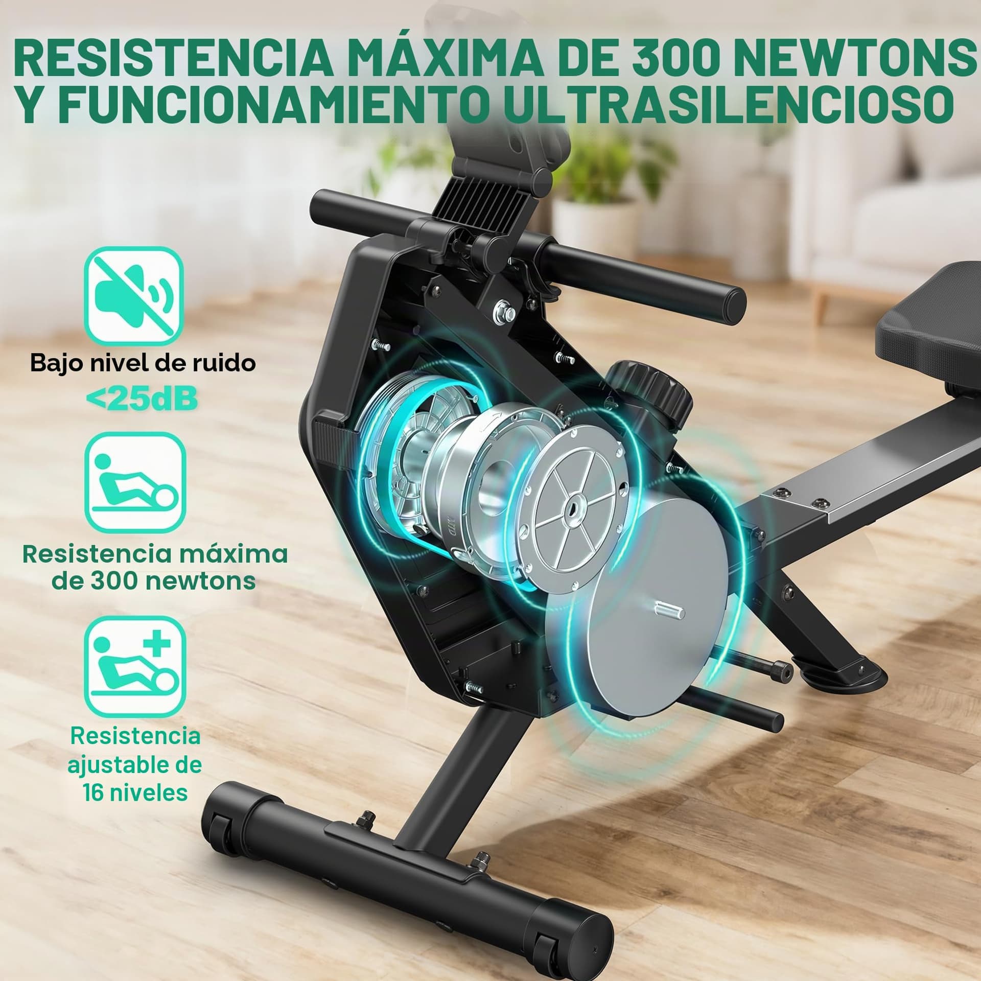 AeroMaze Máquina de remo magnética para el hogar – Bild 3